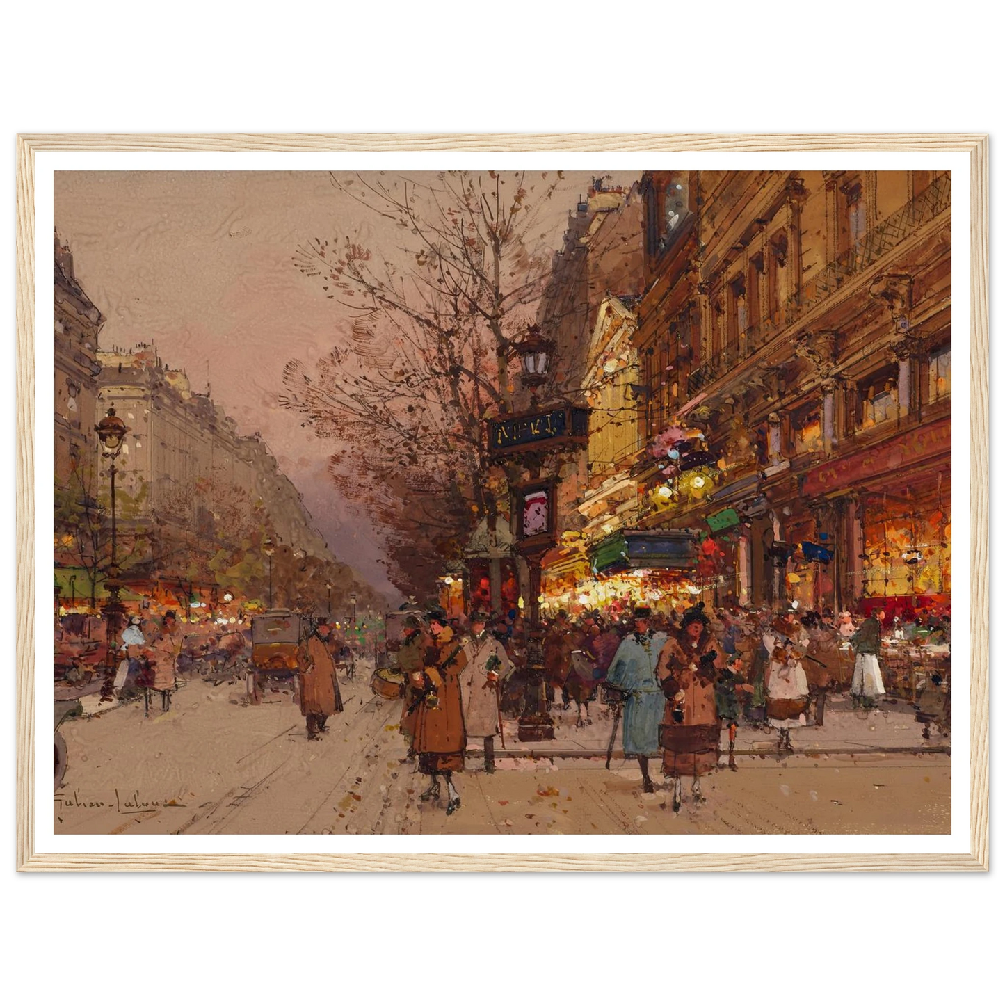 Les Grands Boulevards près du théâtre des variétés Art Print | Eugene Galien Laloue-Quipham Collections