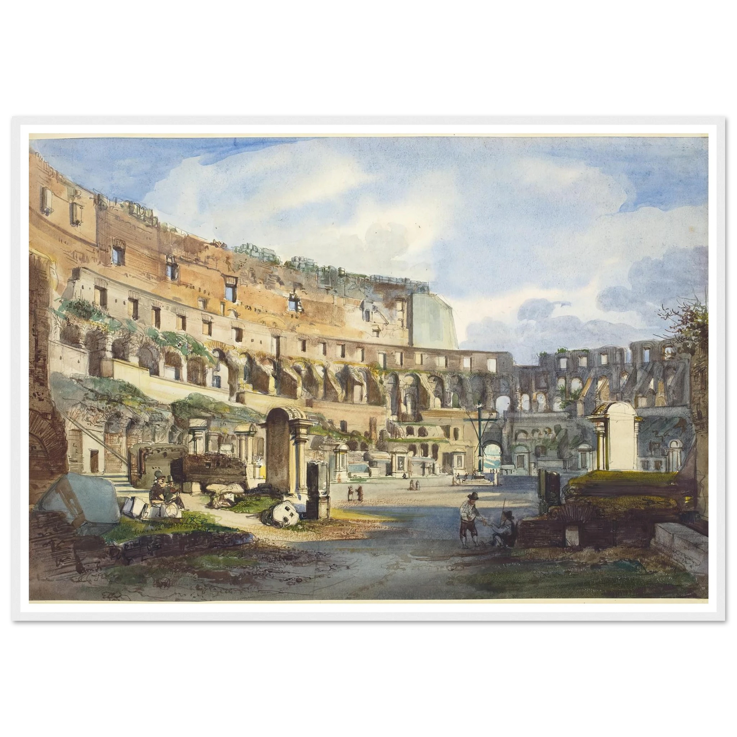 Interior of the Colosseum Art Print | Ippolito Caffi-Quipham Collections