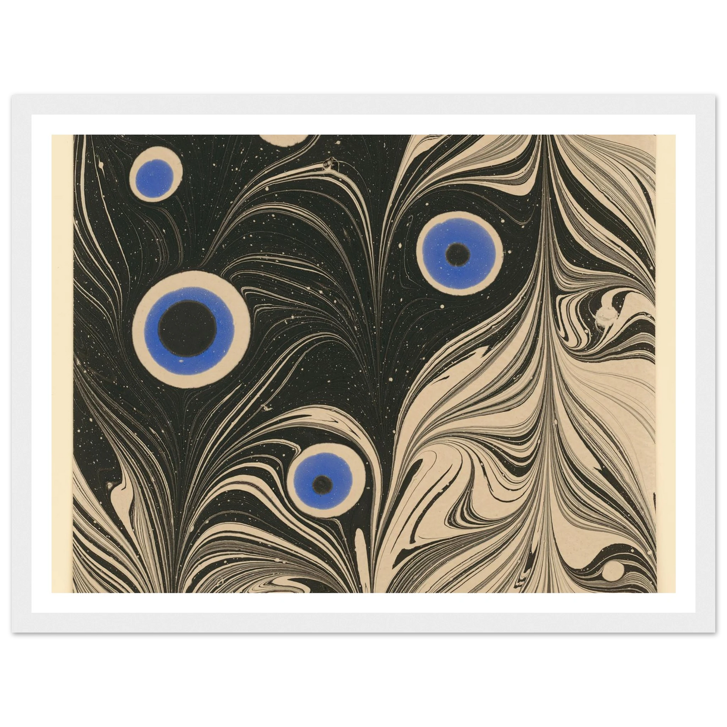 Marmorpapier (Pfauenfederornament) (1903 - 1907) Art Print | Josef Hoffmann-Quipham Collections
