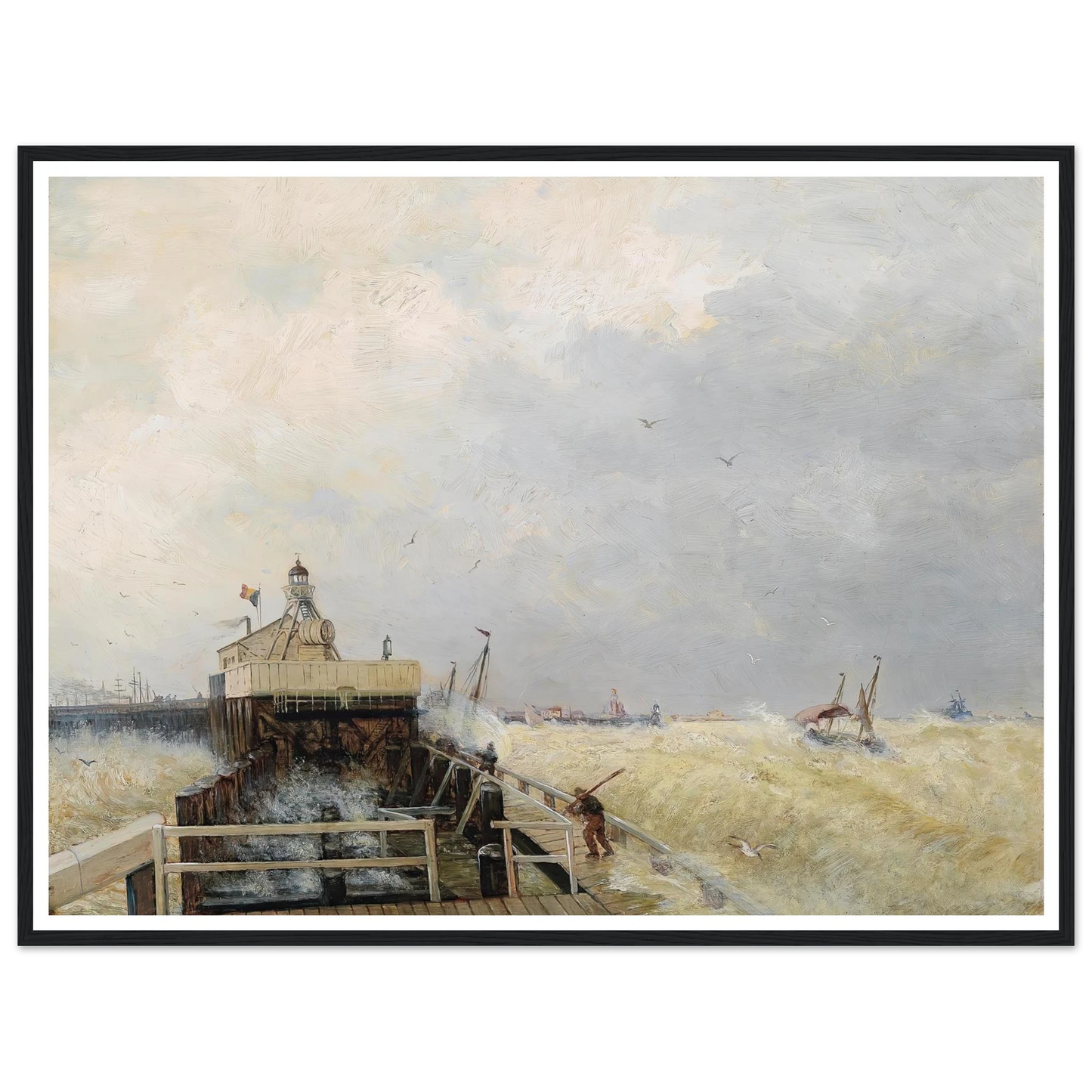 Hafen in Ostende Art Print | Hermann Ottomar Herzog-Quipham Collections