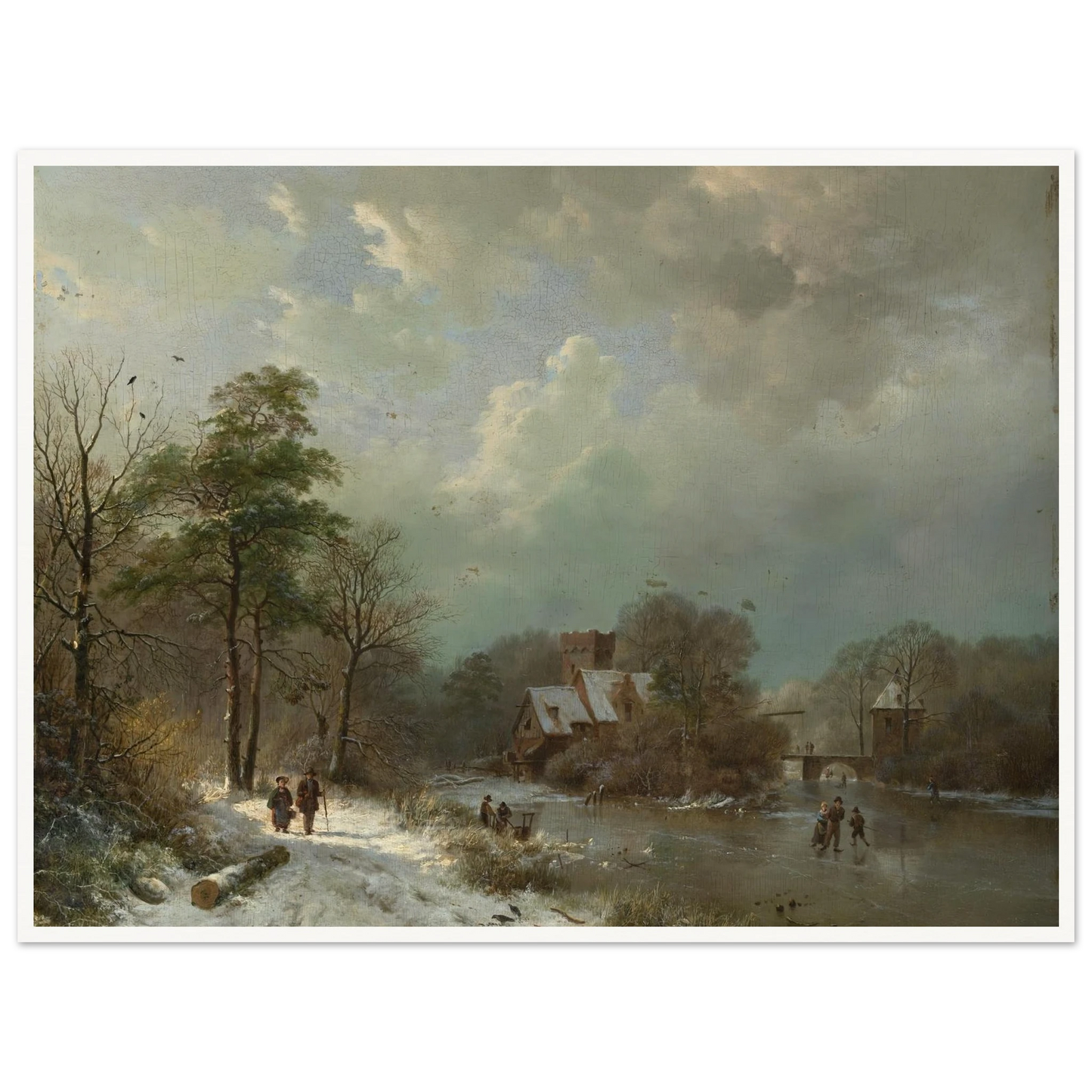 Winter Landscape, Holland (1833) Art Print | Barend Cornelis Koekkoek-Quipham Collections