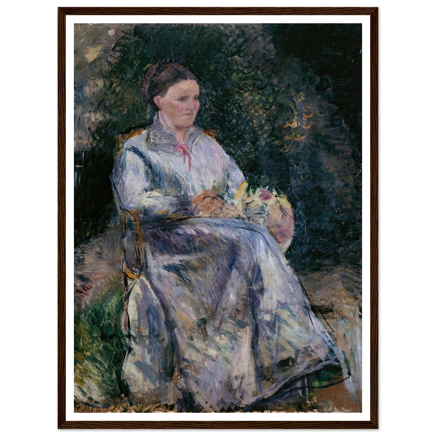 Julie Pissarro au jardin (1874) Art Print | Camille Pissarro-Quipham Collections