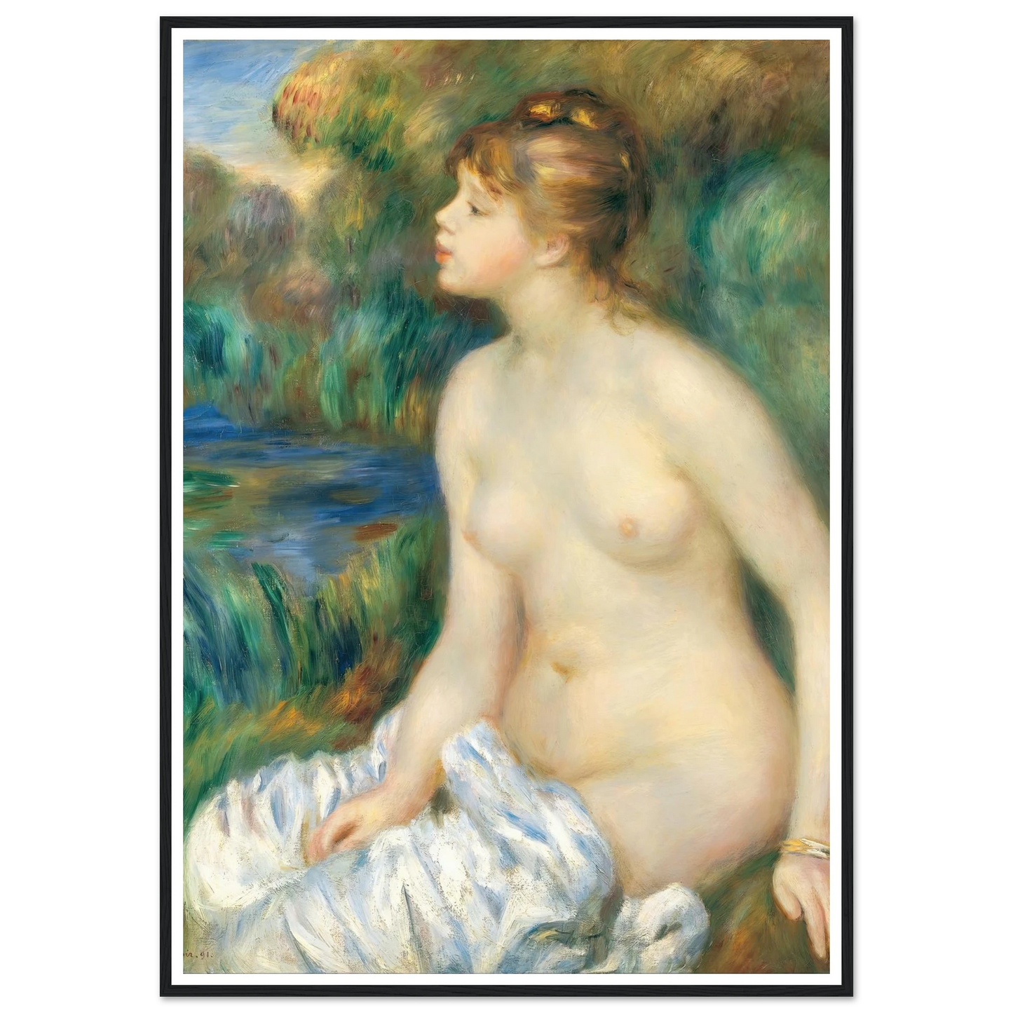Bather (1891) Art Print | Pierre Auguste Renoir-Quipham Collections