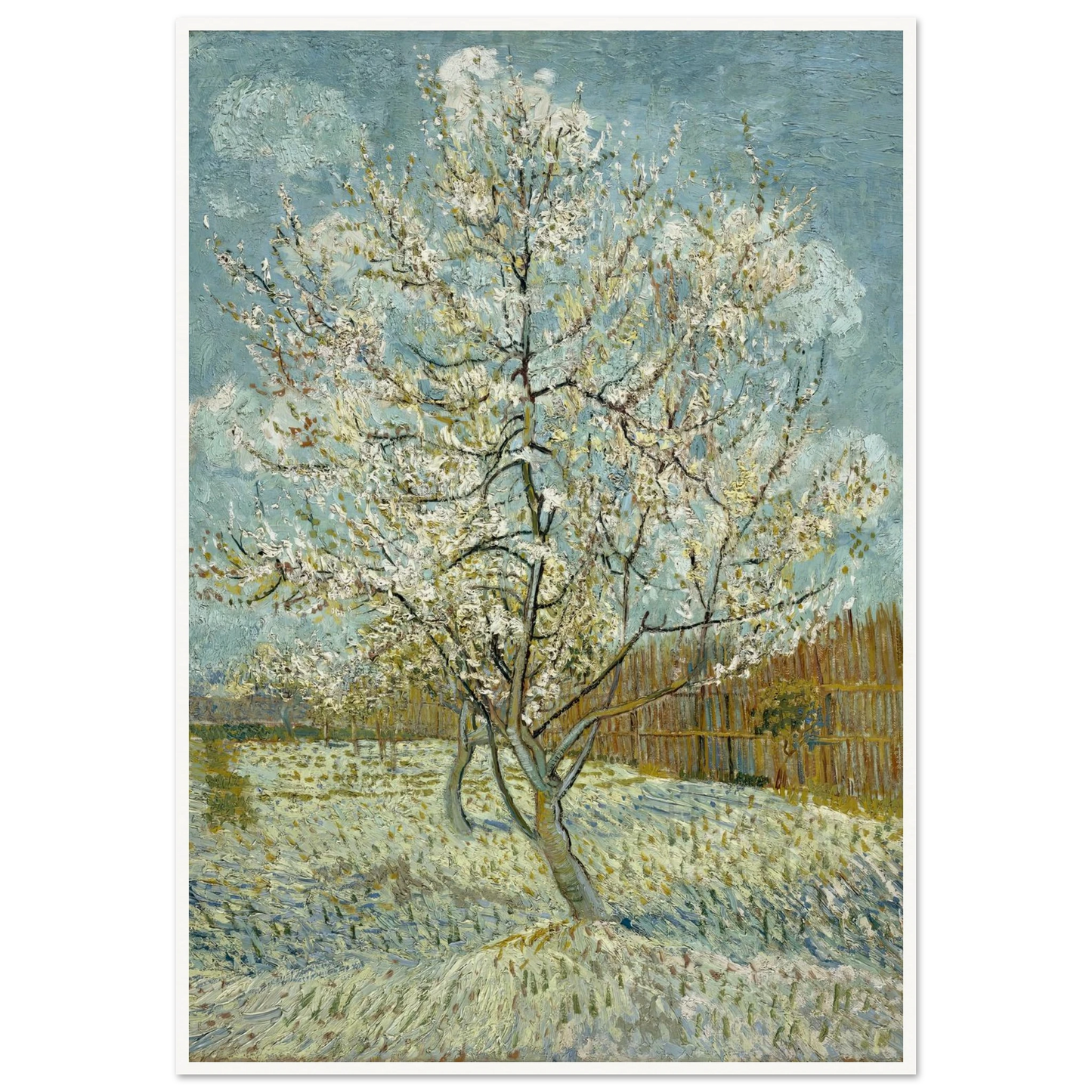 The pink peach tree (1888) Art Print | Vincent van Gogh-Quipham Collections