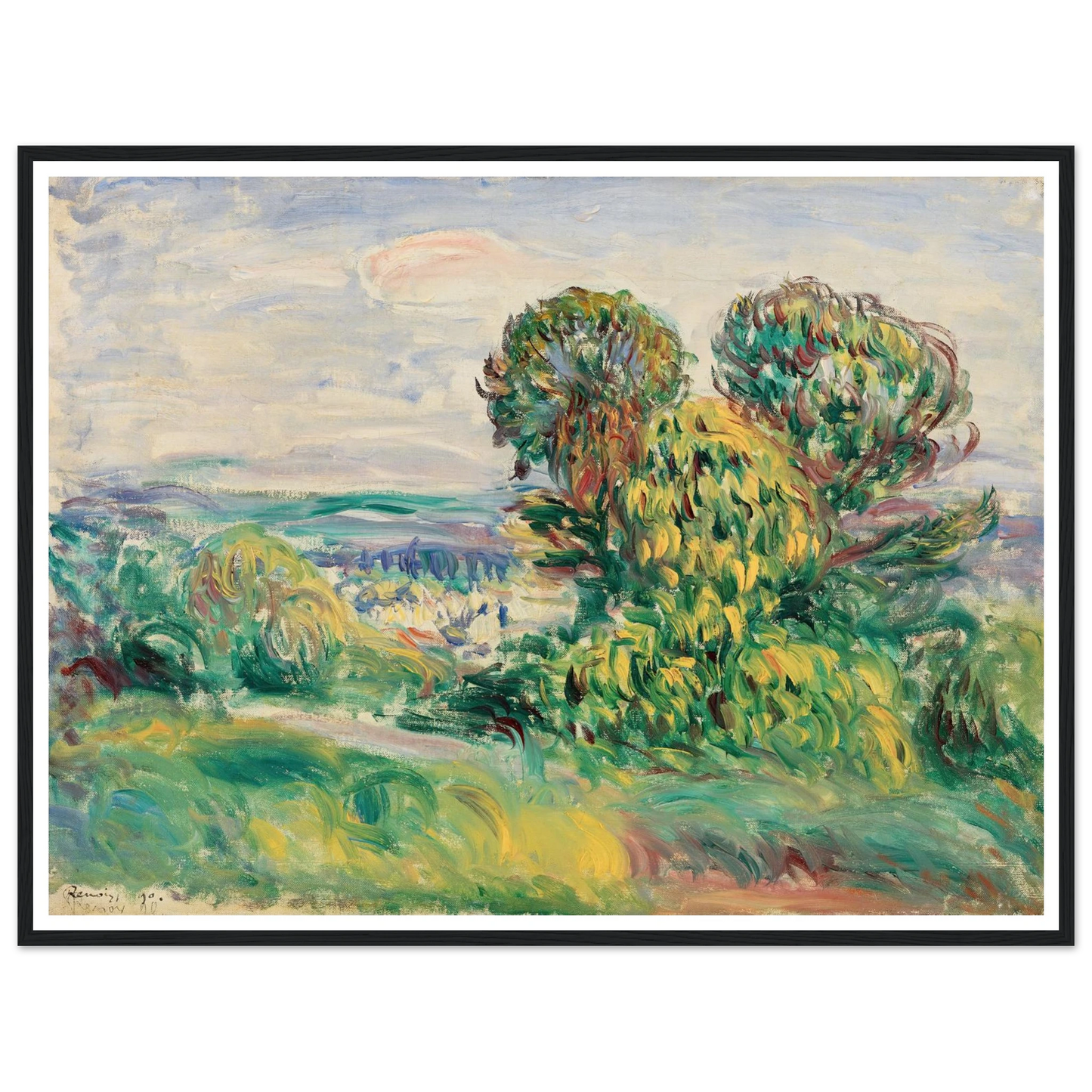 Landscape (1890) Art Print | Pierre Auguste Renoir-Quipham Collections