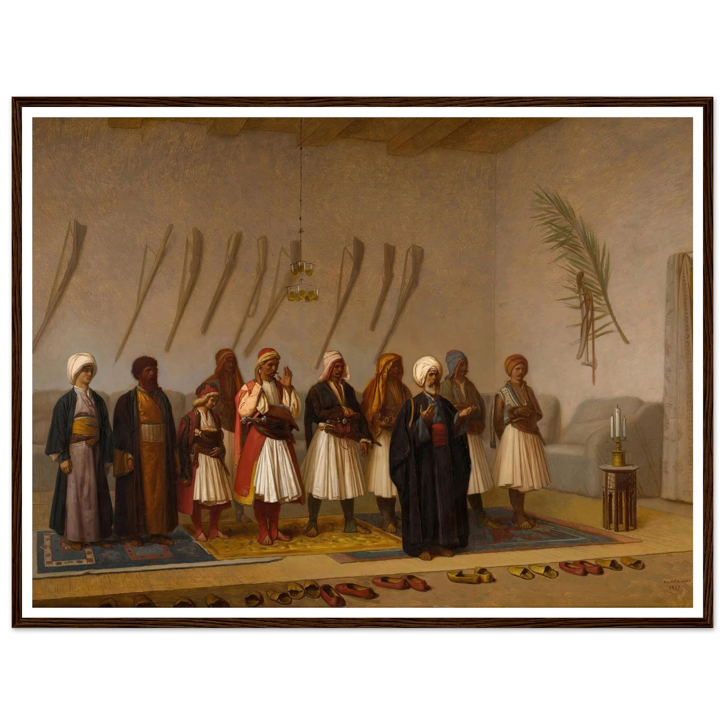 Prayer in the House of the Arnaut Chief (1857) Art Print | Jean Leon Gerome-Quipham Collections