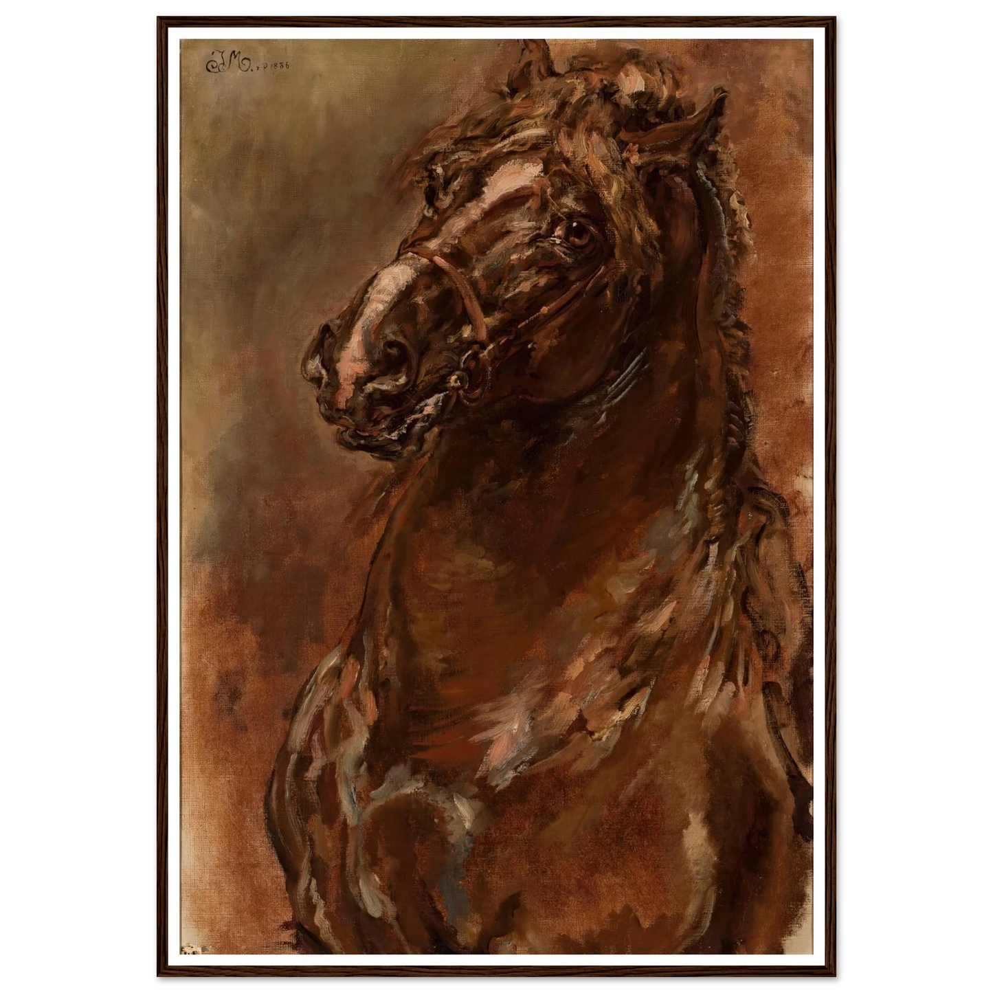 Study of horse’s head for “The Maid of Orléans” (1886) Art Print | Jan Matejko-Quipham Collections