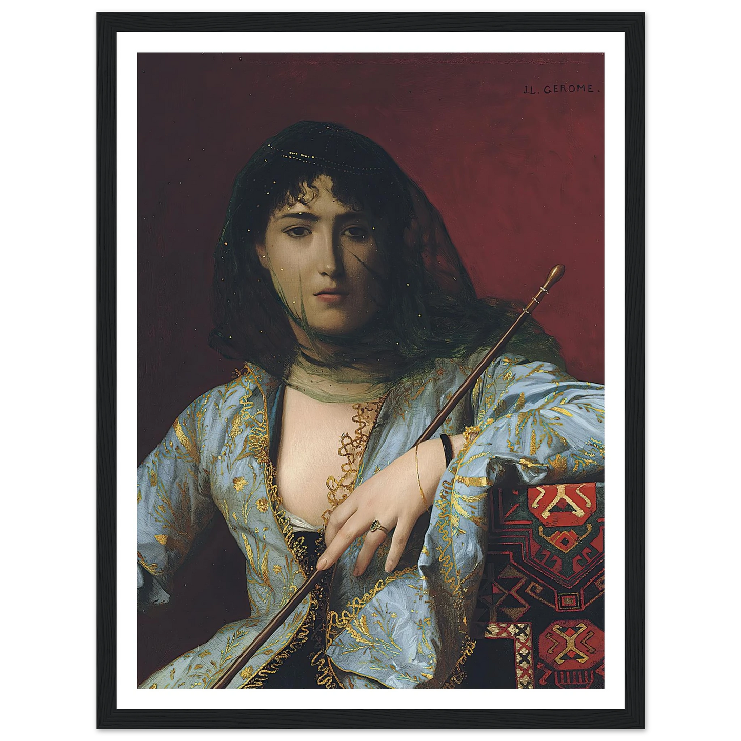 Veiled Circassian Beauty Art Print | Jean Leon Gerome-Quipham Collections