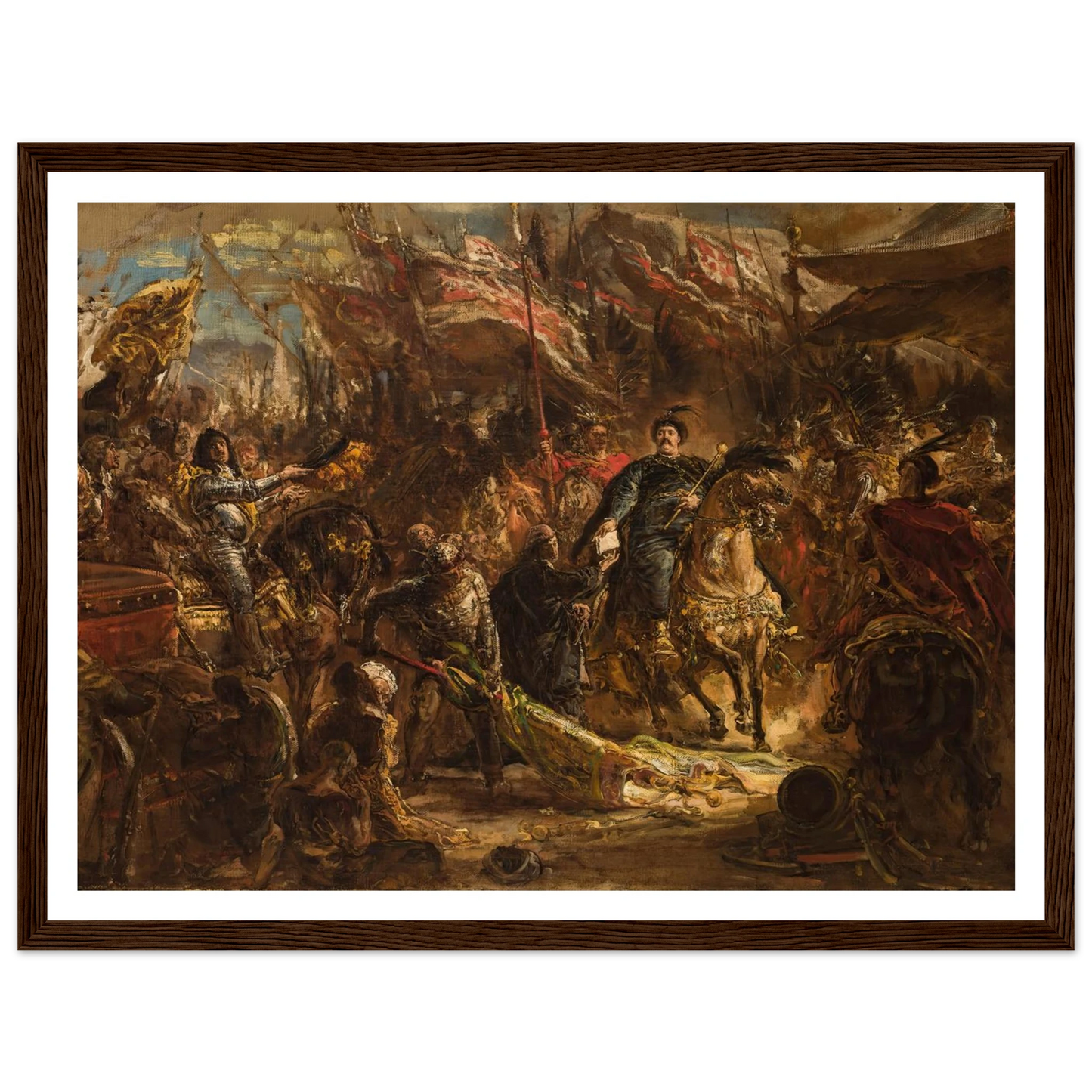 Jan III Sobieski Hands Canon Denhoff a Letter to the Pope with the Message of the Victory over the Turks at Vienna in 1683 (1880) Art Print | Jan Matejko-Quipham Collections
