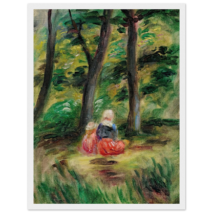 Femme Et Enfant Dans Un Paysage Art Print | Pierre Auguste Renoir-Quipham Collections