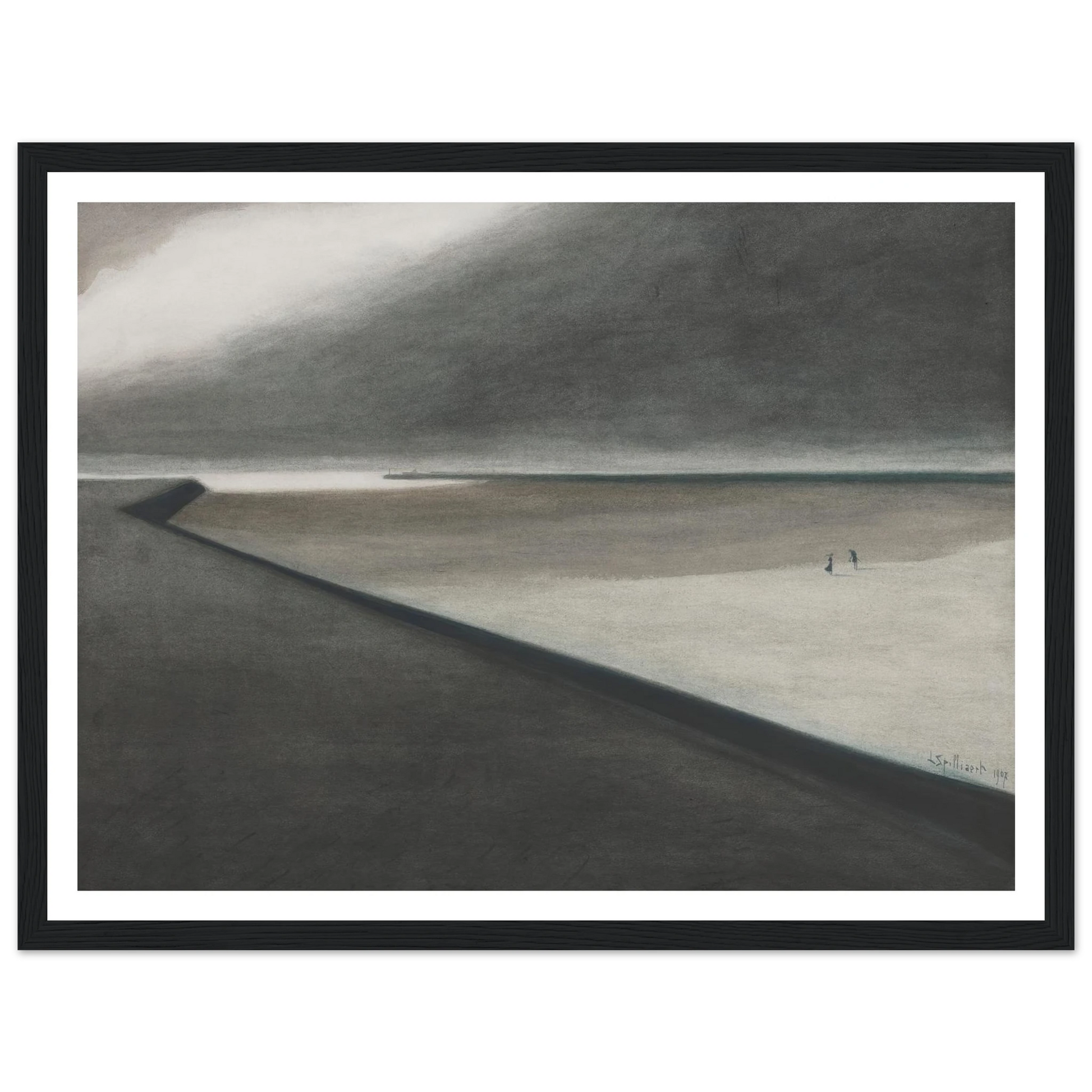 Digue et plage (1907) Art Print | Leon Spilliaert-Quipham Collections