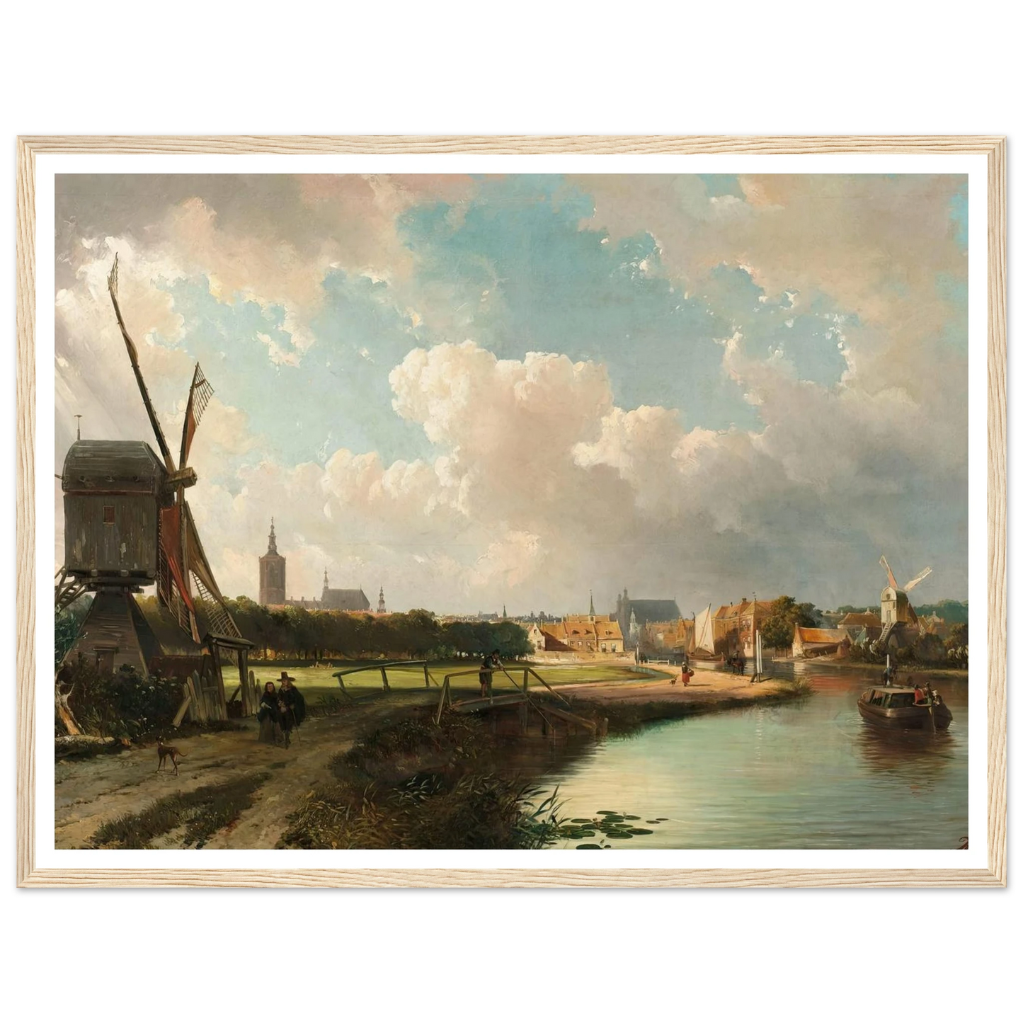 View of The Hague from the Delftse Vaart in the Seventeenth Century (1852) Art Print | Cornelis Springer-Quipham Collections