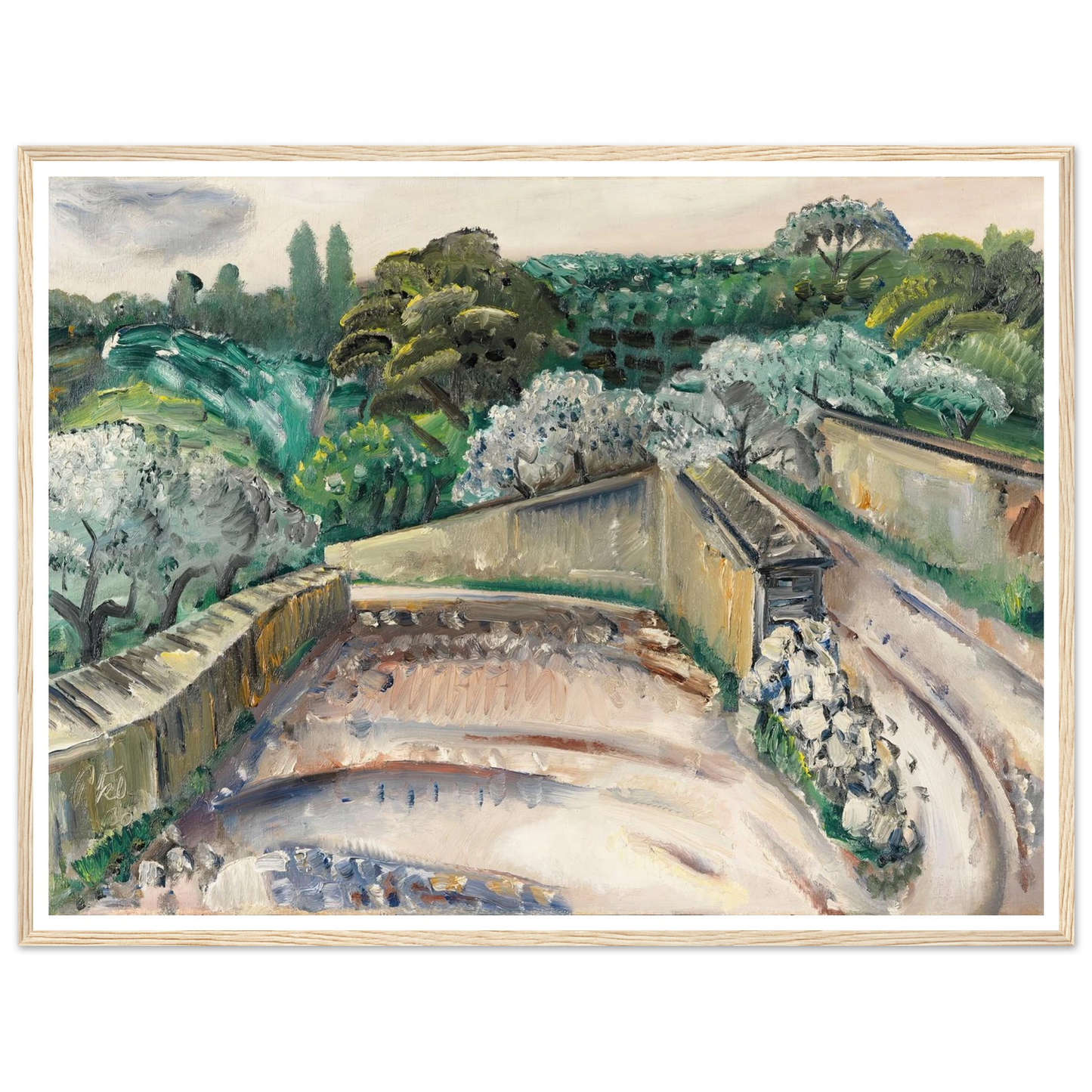 Landschaft in Südfrankreich (Regentag in Cassis) (1930) Art Print | Paul Kleinschmidt-Quipham Collections