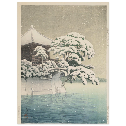 Matsushima Godaido no yuki (Snow at Godaido Temple in Matsushima) (1932) Art Print | Kawase Hasui-Quipham Collections