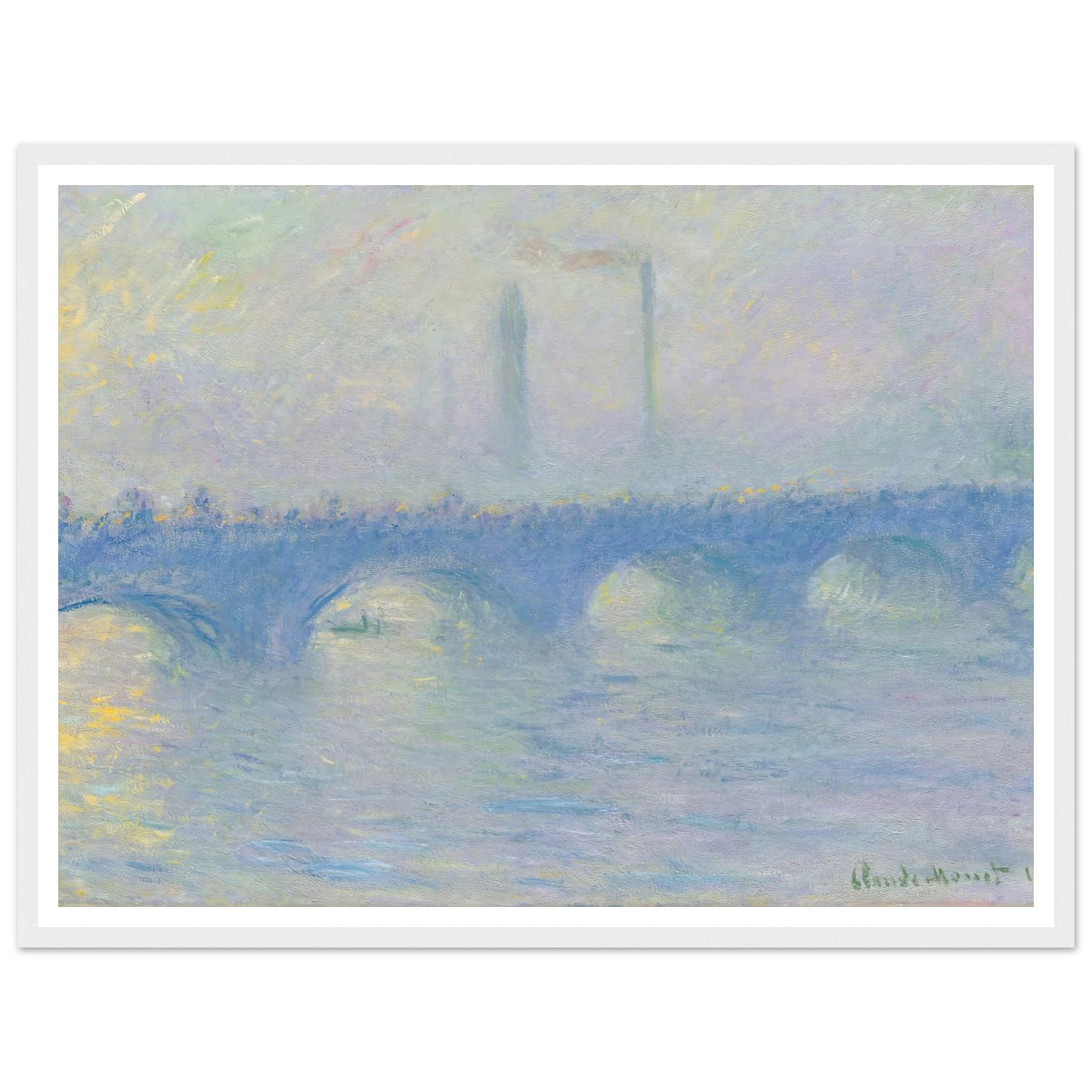 Waterloo Bridge, effet de brume (1904) Art Print | Claude Monet-Quipham Collections