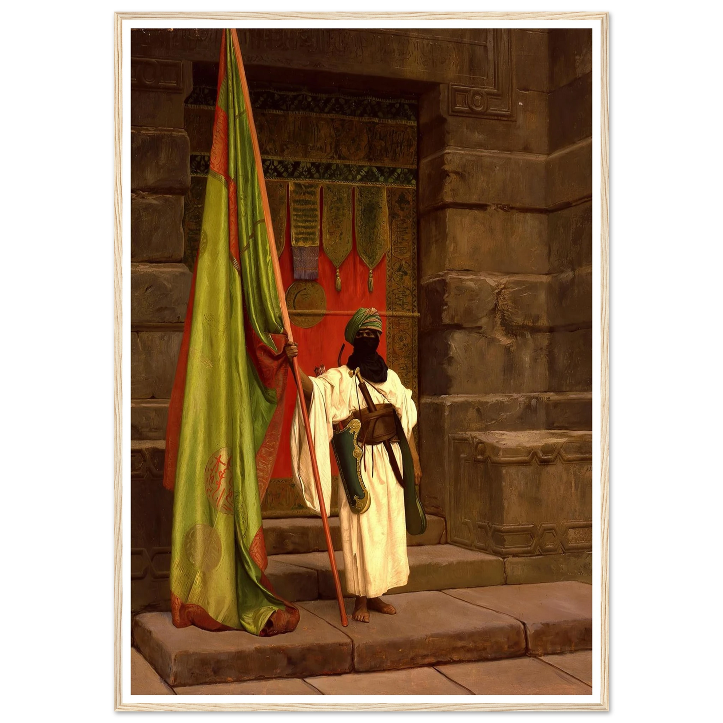The Standing Bearer, Unfolding The Holy Flag (1876) Art Print | Jean Leon Gerome-Quipham Collections