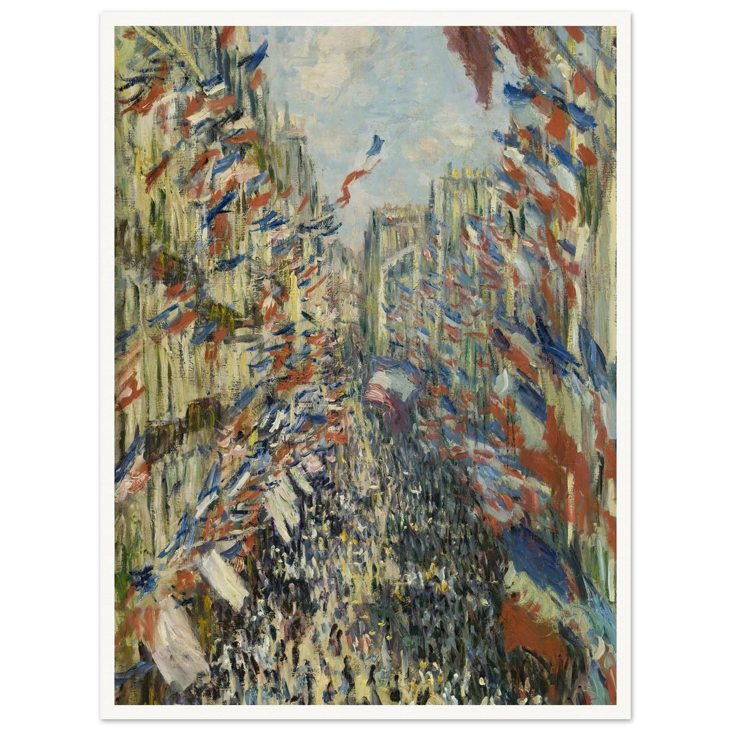 The Rue Montorgueil in Paris. Celebration of June 30, 1878 (1878) Art Print | Claude Monet-Quipham Collections