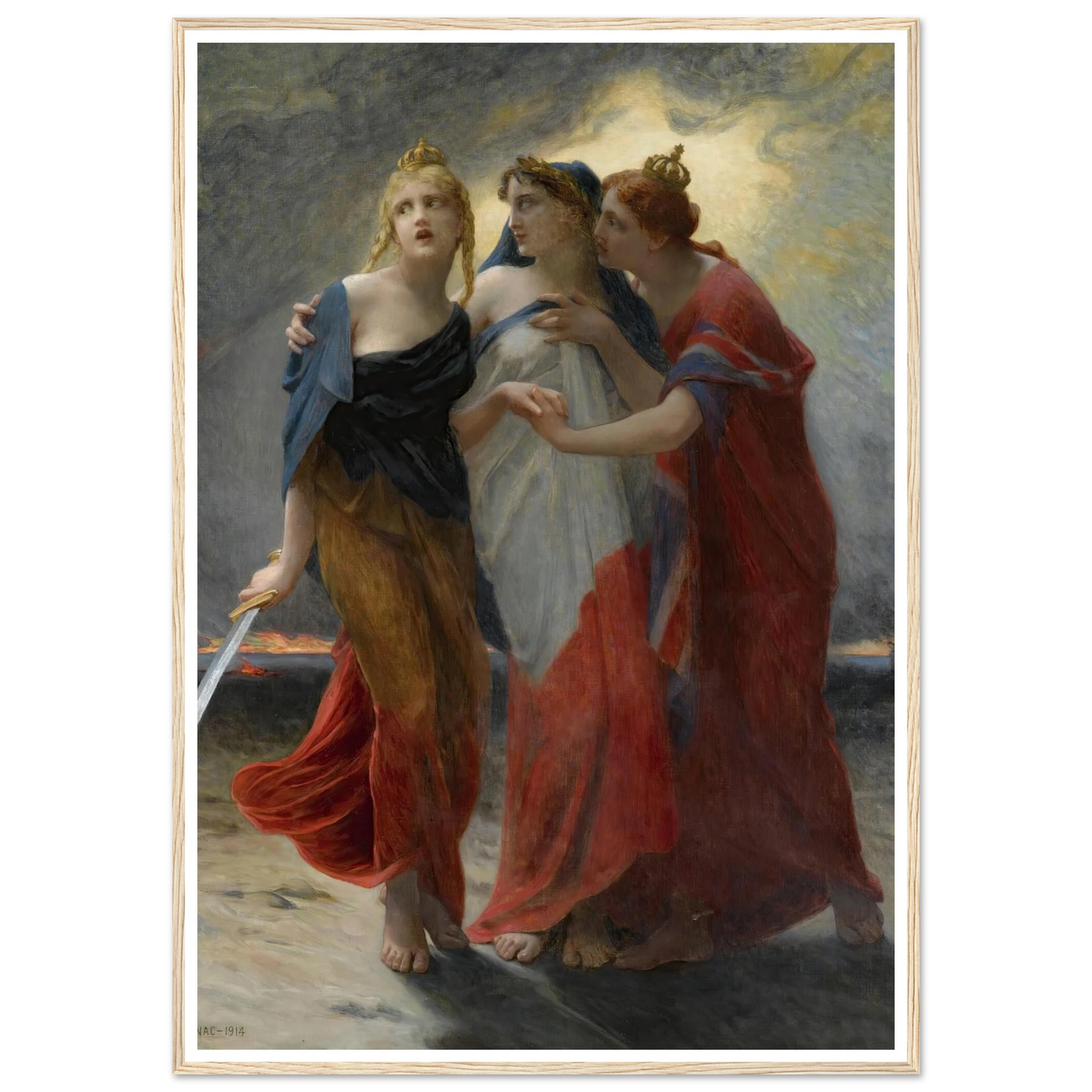 La Belgique, La France Et L’angleterre Devant L’invasion Allemande (1914) Art Print | Guillaume Seignac-Quipham Collections