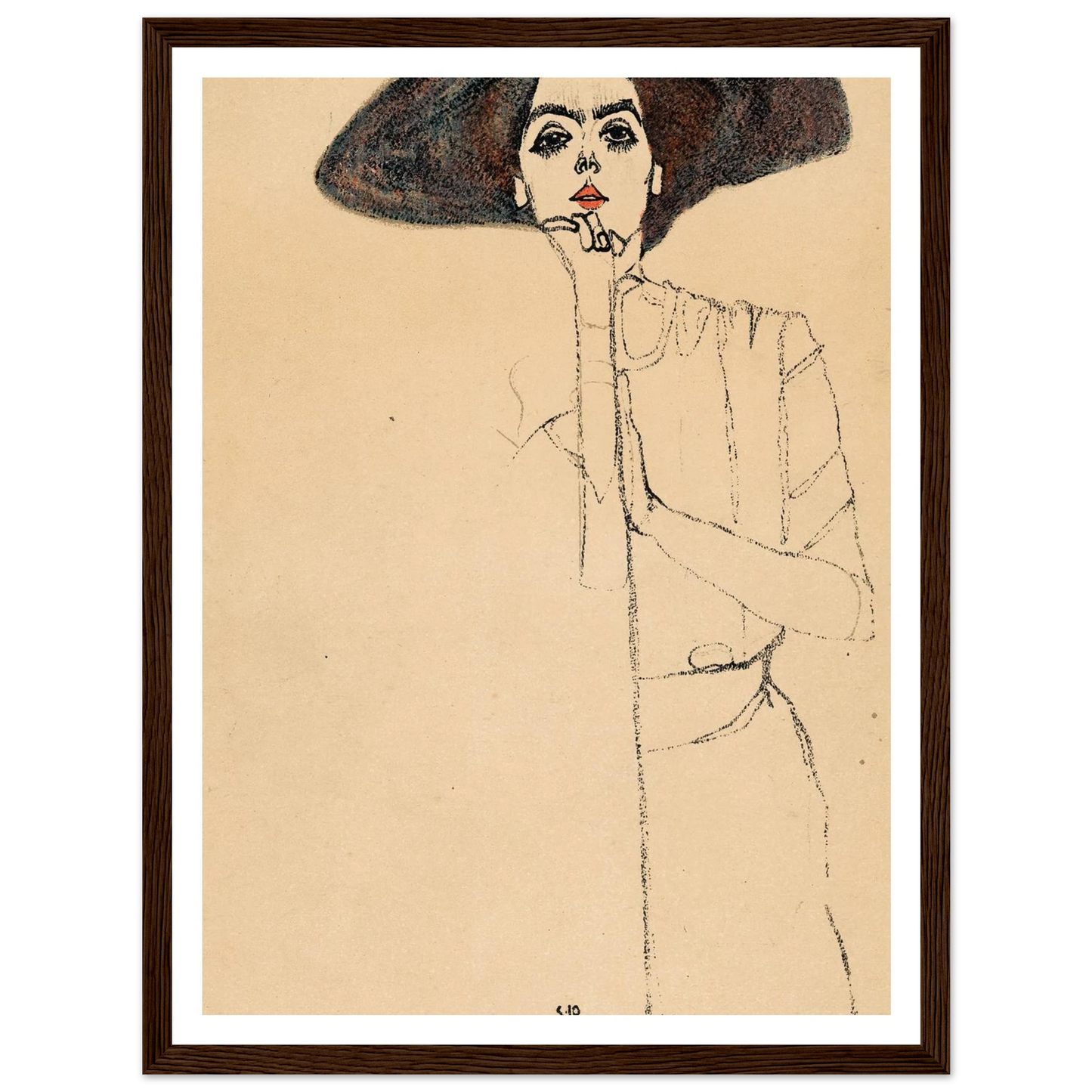 Frauenbildnis II Art Print | Egon Schiele-Quipham Collections