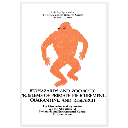 Biohazards and zoonotic problems of primate procurement, quarantine, and research (1975) Art Print | National Institutes of Health-Quipham Collections