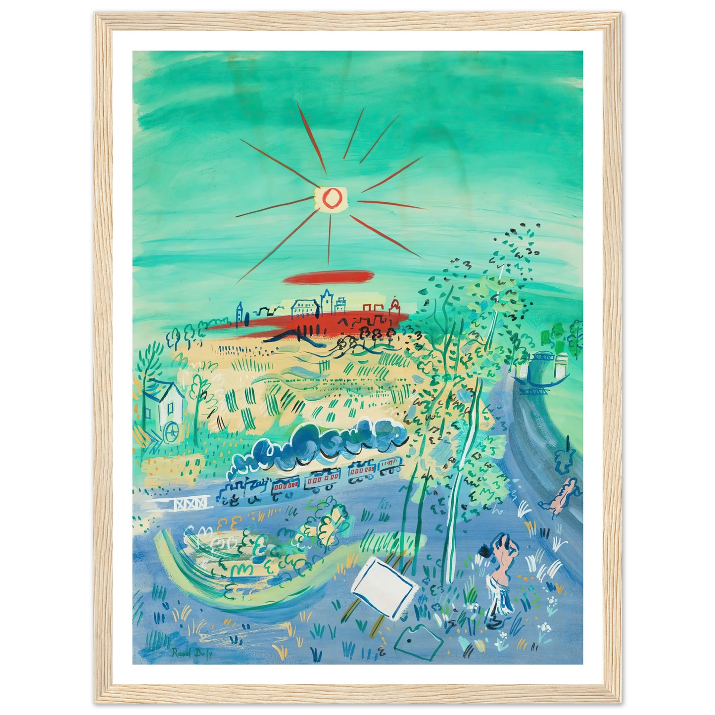 Le train bleu (1935) Art Print | Raoul Dufy-Quipham Collections