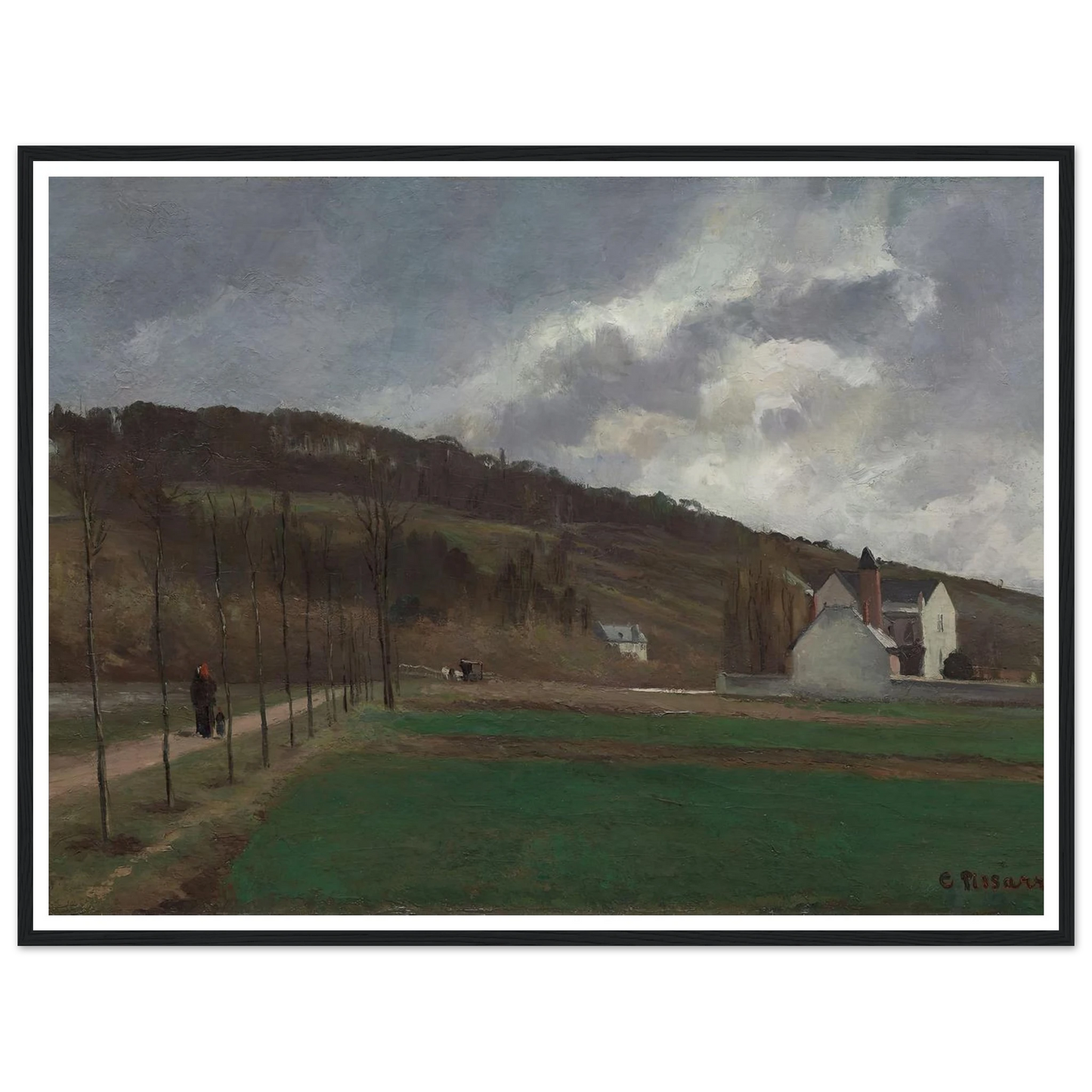 The Banks of the Marne in Winter (1866) Art Print | Camille Pissarro-Quipham Collections