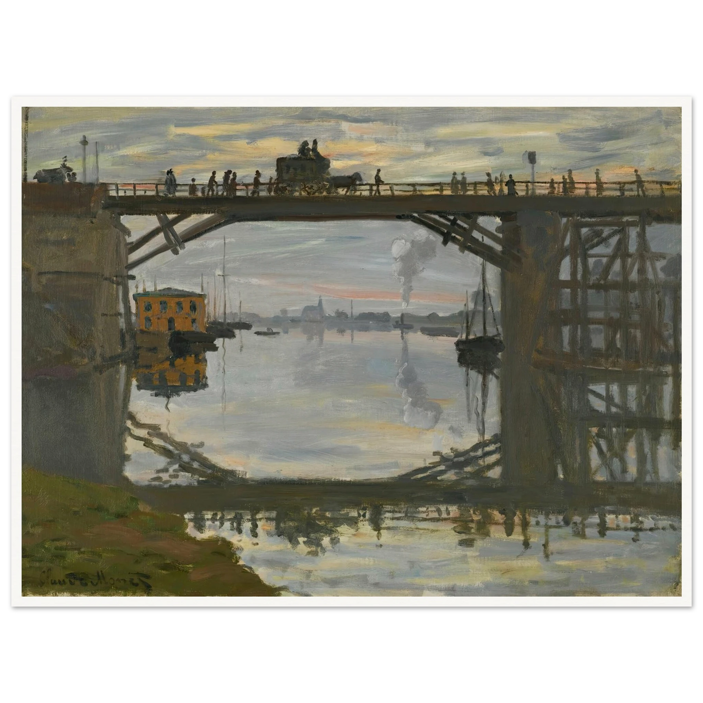 Le Pont De Bois (1872) Art Print | Claude Monet-Quipham Collections