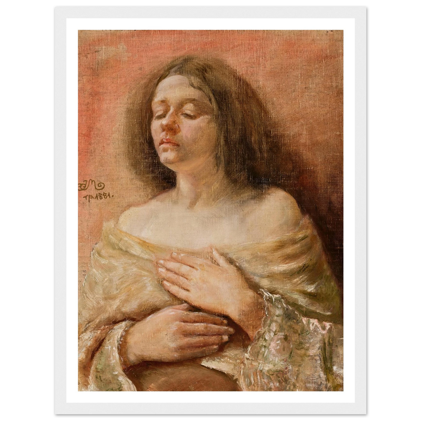 Portrait study of a woman (1881) Art Print | Jan Matejko-Quipham Collections