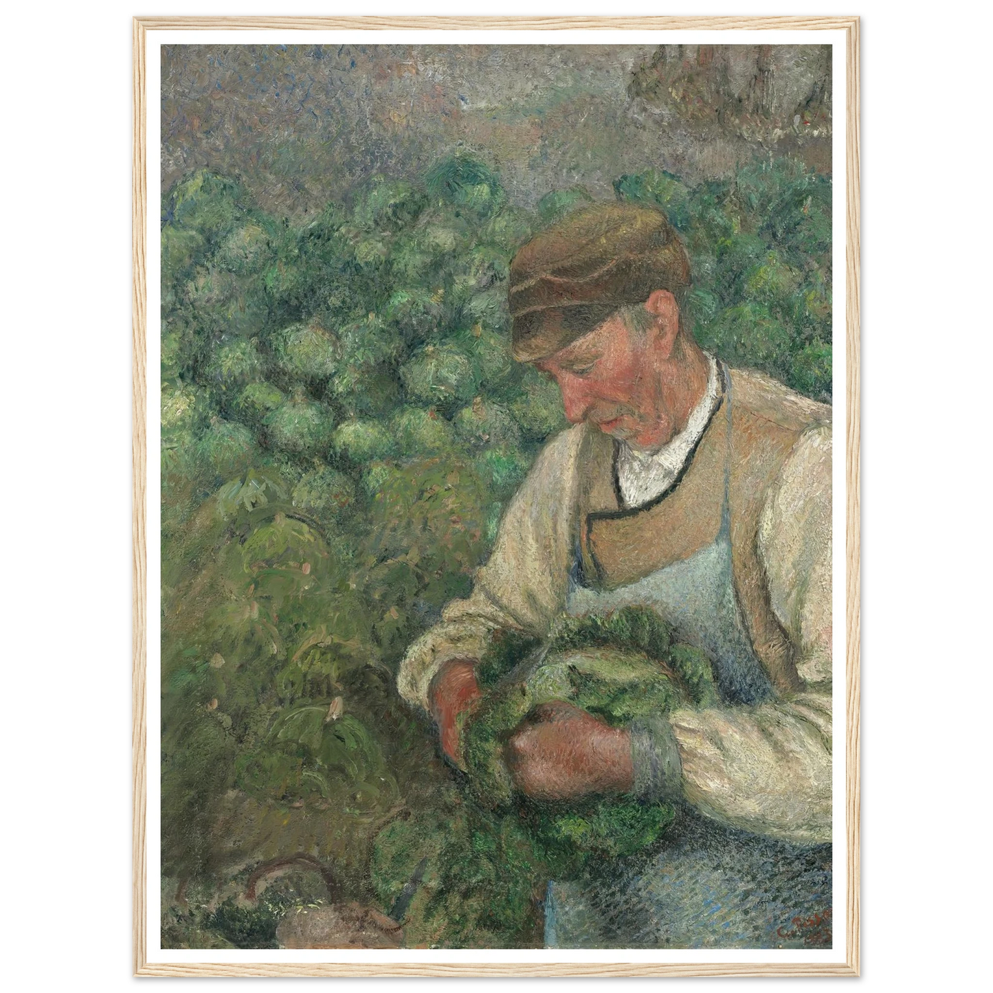 The Gardener – Old Peasant with Cabbage (1883-1895) Art Print | Camille Pissarro-Quipham Collections
