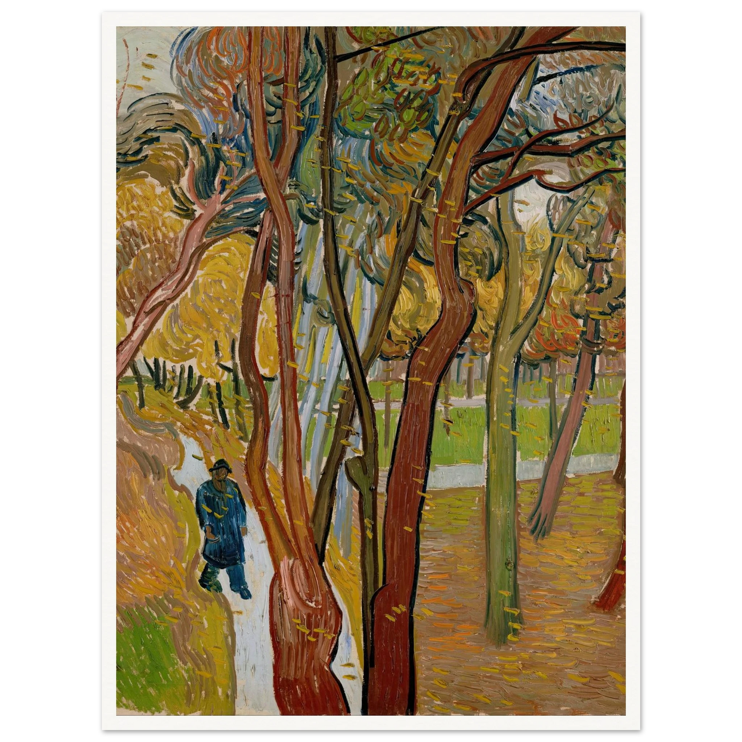 The garden of Saint Paul’s Hospital (`The fall of the leaves’) Art Print | Vincent van Gogh-Quipham Collections