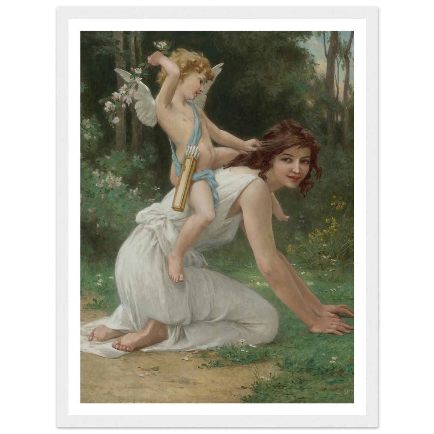 Venus And Cupid Art Print | Guillaume Seignac-Quipham Collections