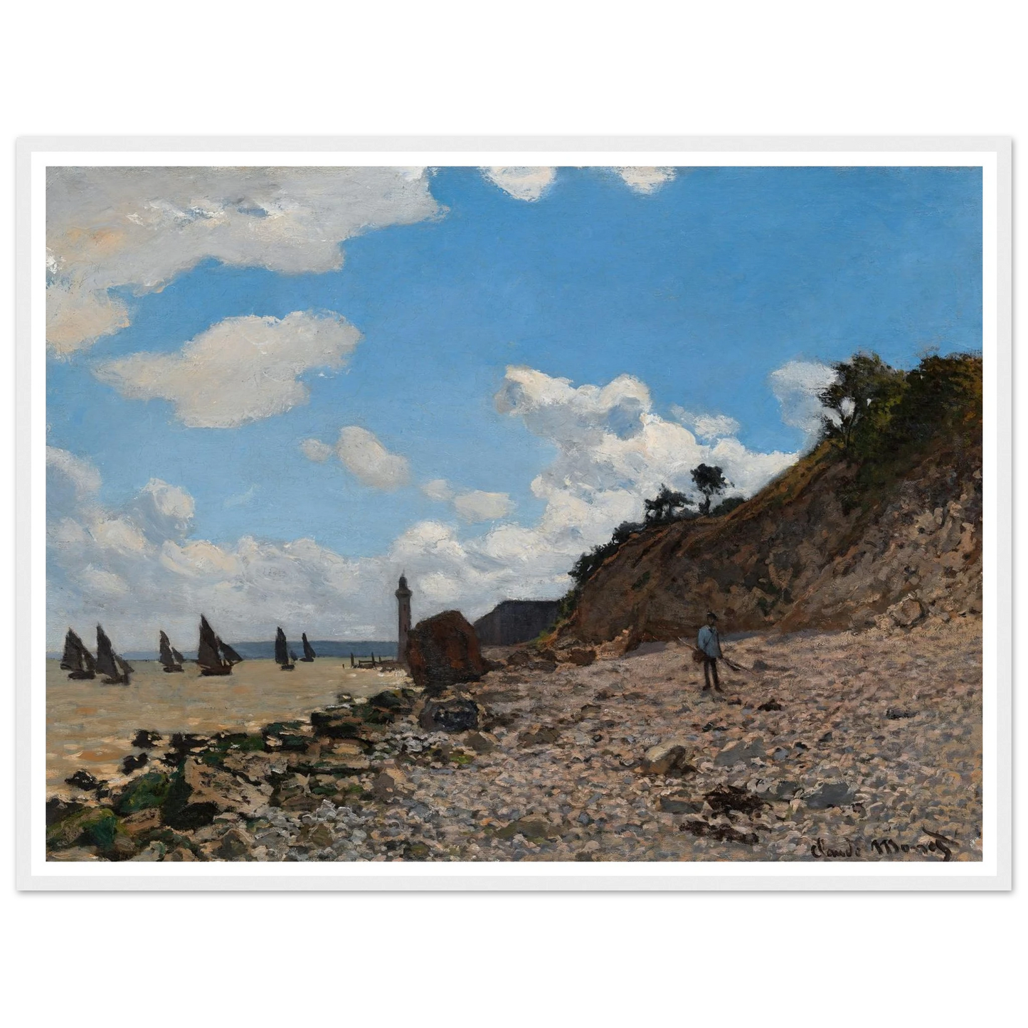 The Beach at Honfleur (1864-1866) Art Print | Claude Monet-Quipham Collections