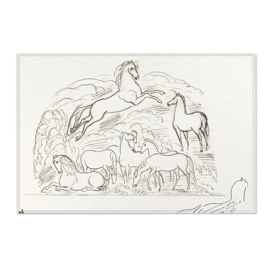 Schetsblad met paarden (1891) Rug | Leo Gestel-Quipham Collections