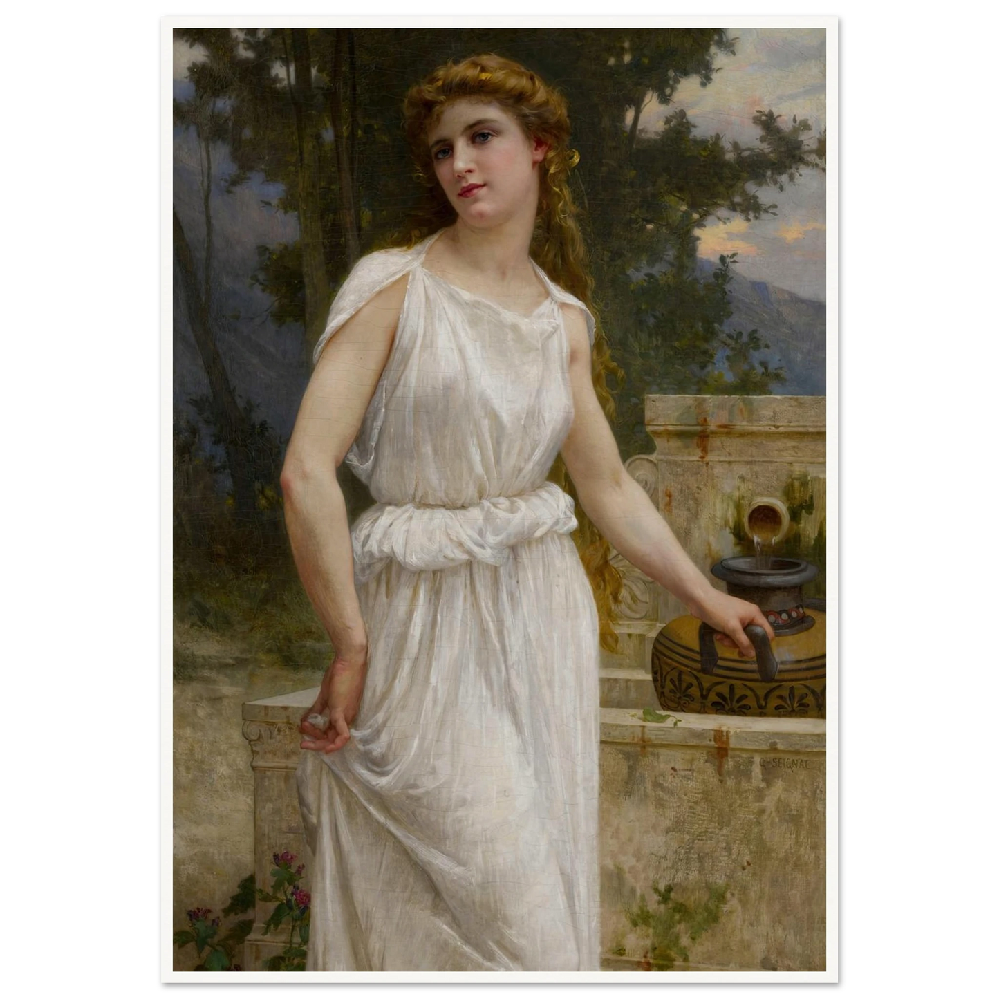 A la fontaine Art Print | Guillaume Seignac-Quipham Collections