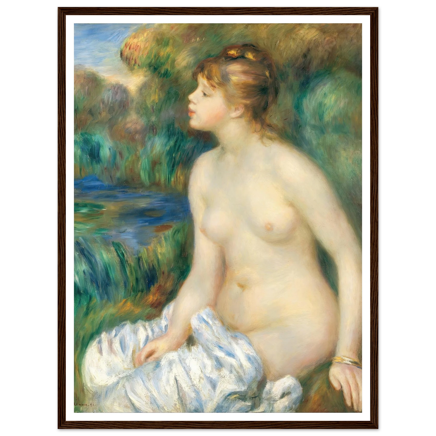 Bather (1891) Art Print | Pierre Auguste Renoir-Quipham Collections