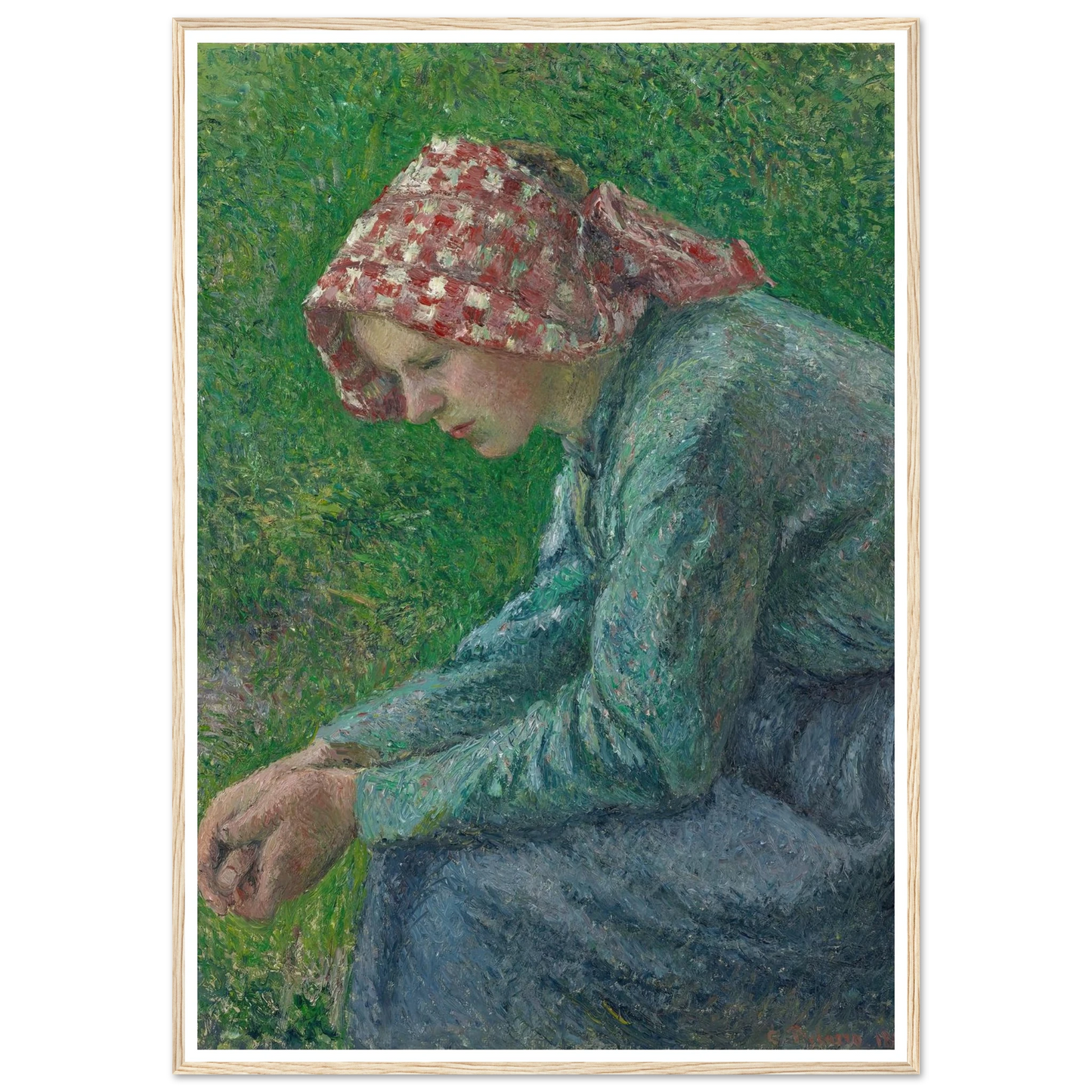 A Seated Peasant Woman (1885) Art Print | Camille Pissarro-Quipham Collections