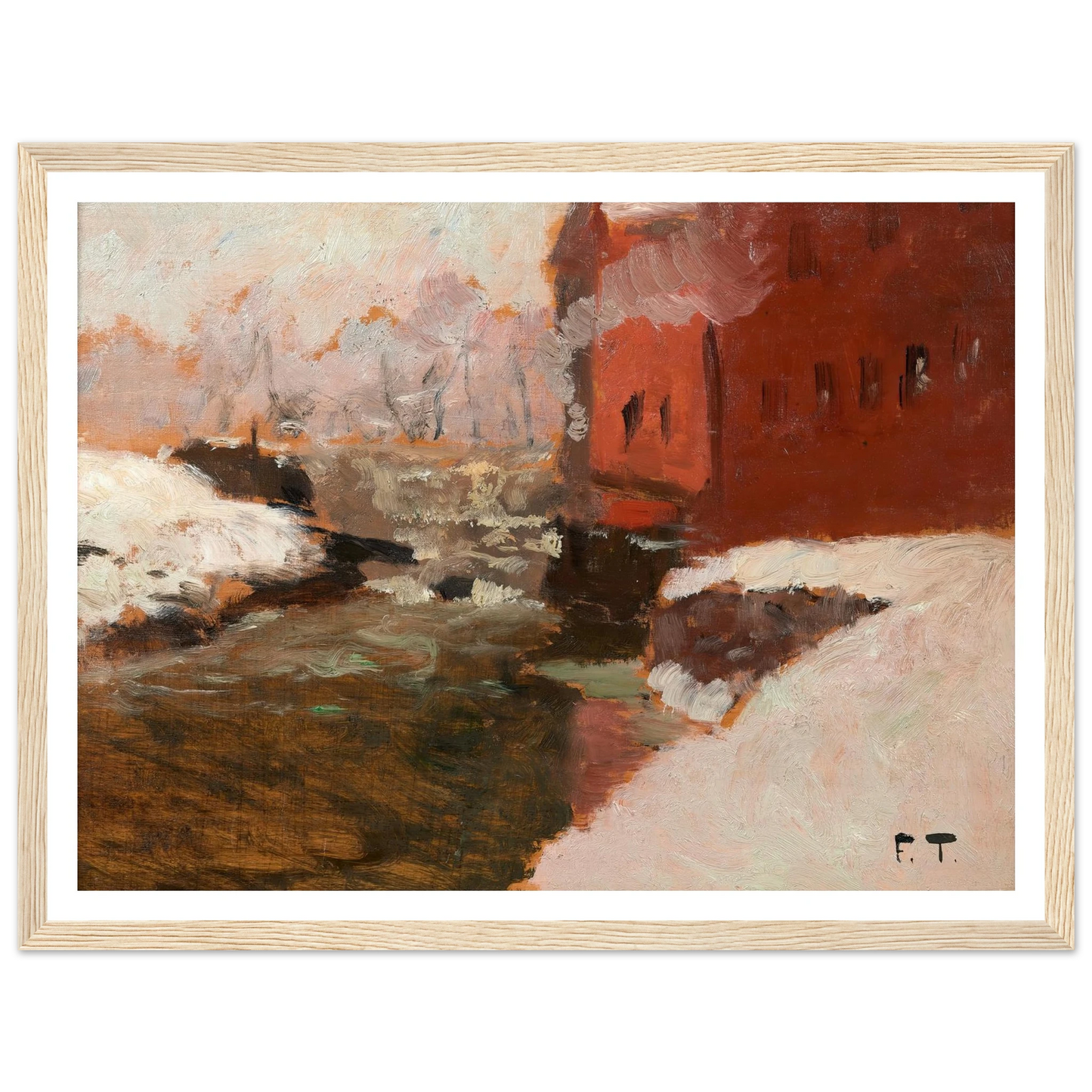 Den røde Fabrik (l’usine rouge) Art Print | Frits Thaulow-Quipham Collections