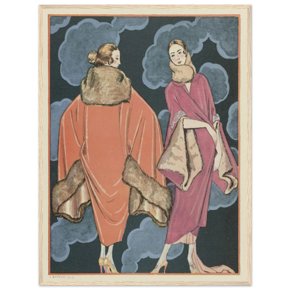 Deux heures du matin; Manteaux, de Worth (1923) Art Print | George Barbier-Quipham Collections
