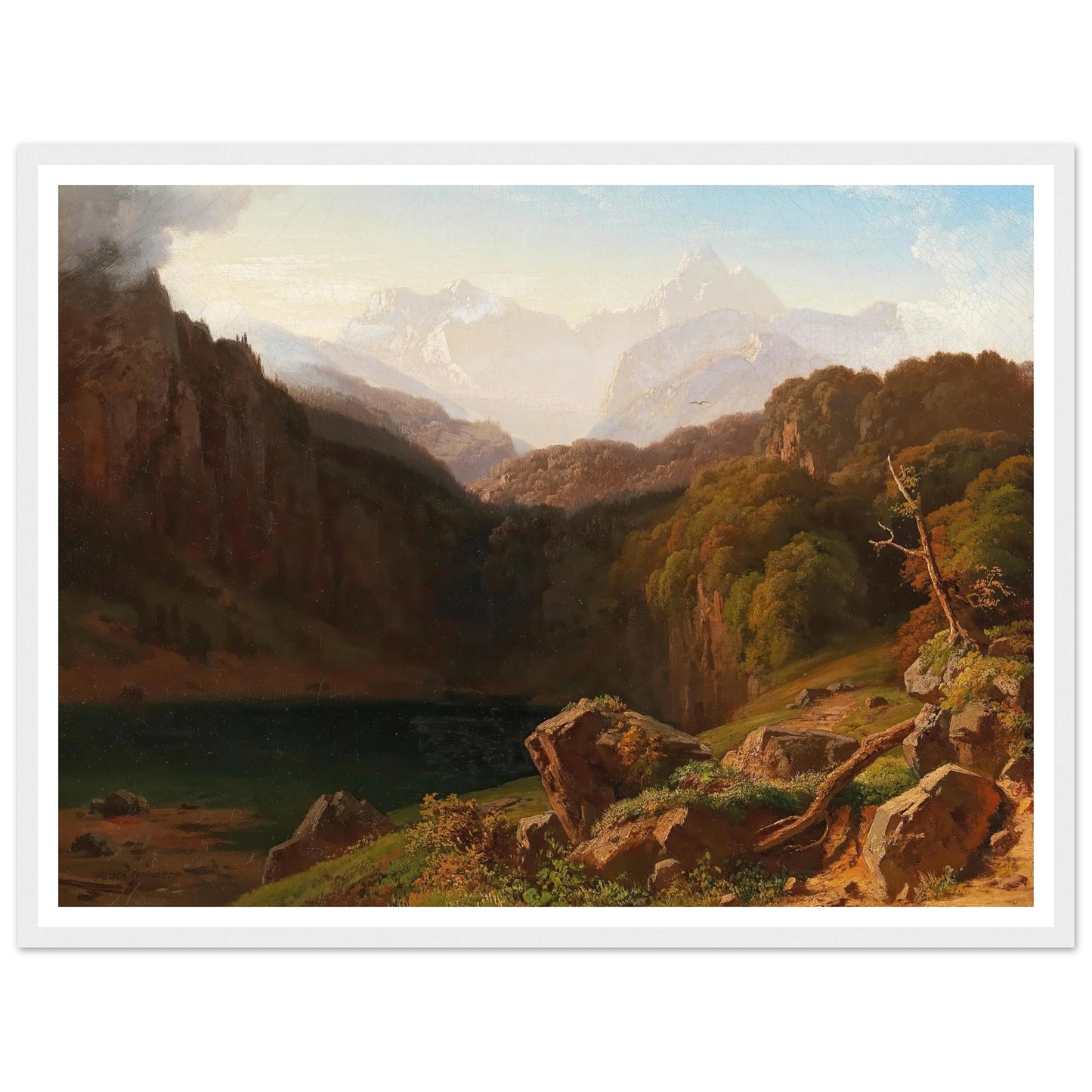 A View of Grossglockner from Kals Art Print | Albert Zimmermann-Quipham Collections