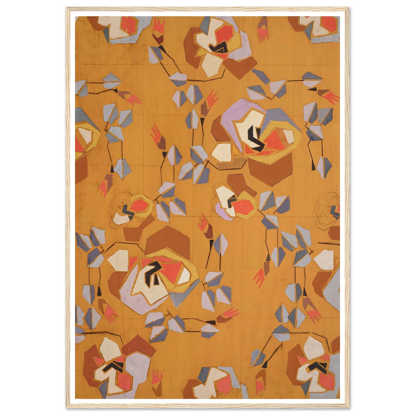 Untitled (Textile design no VII) (circa 1925) Art Print | Frances Hodgkins-Quipham Collections