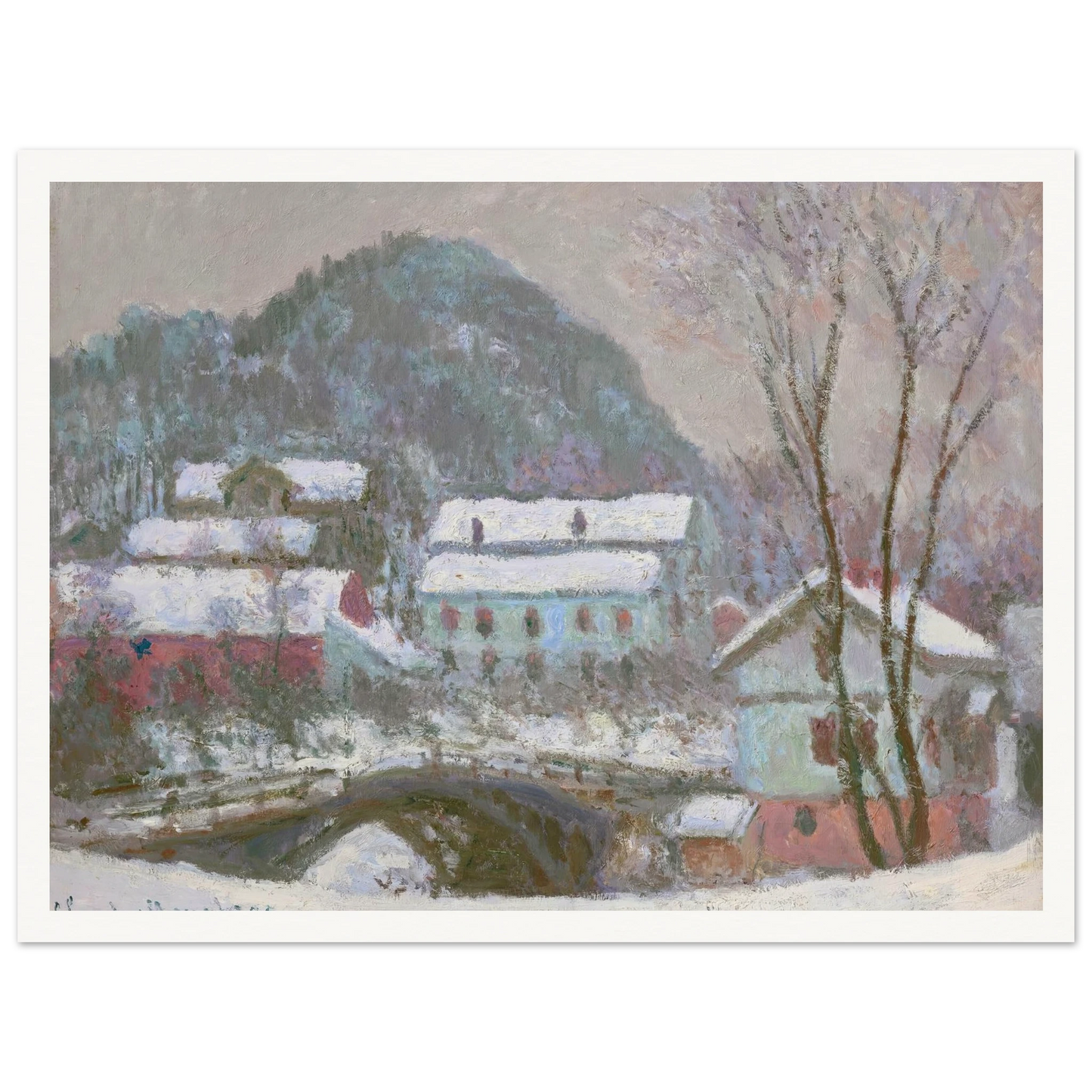 Sandviken, Norvège, effet de neige (1895) Art Print | Claude Monet-Quipham Collections