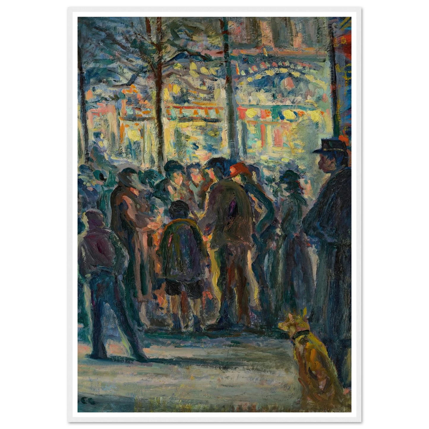 Scène de rue en hiver (circa 1915) Art Print | Maximilien Luce-Quipham Collections