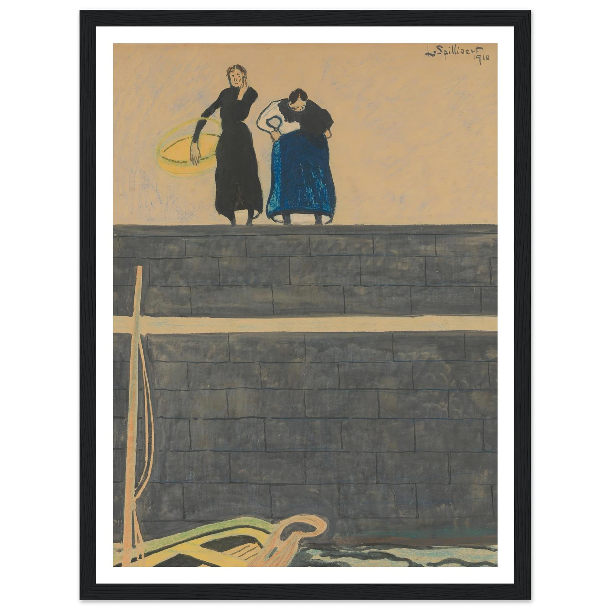 Vissersvrouwen op de kaai (1910) Art Print | Leon Spilliaert-Quipham Collections