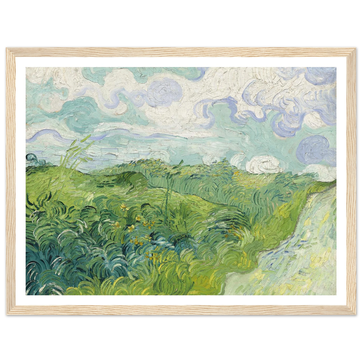 Green Wheat Fields, Auvers (1890) Art Print | Vincent van Gogh-Quipham Collections