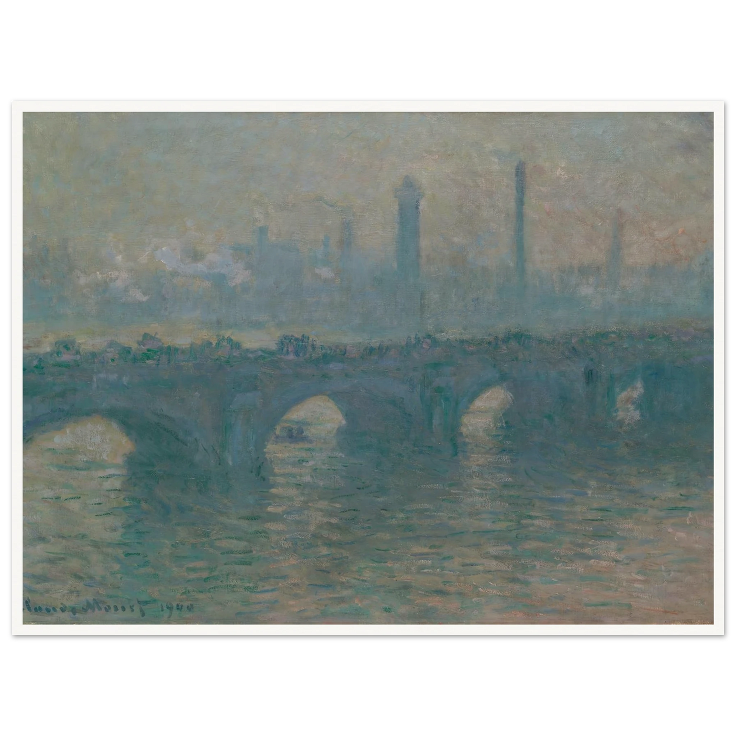 Waterloo Bridge, Gray Weather (1900) Art Print | Claude Monet-Quipham Collections