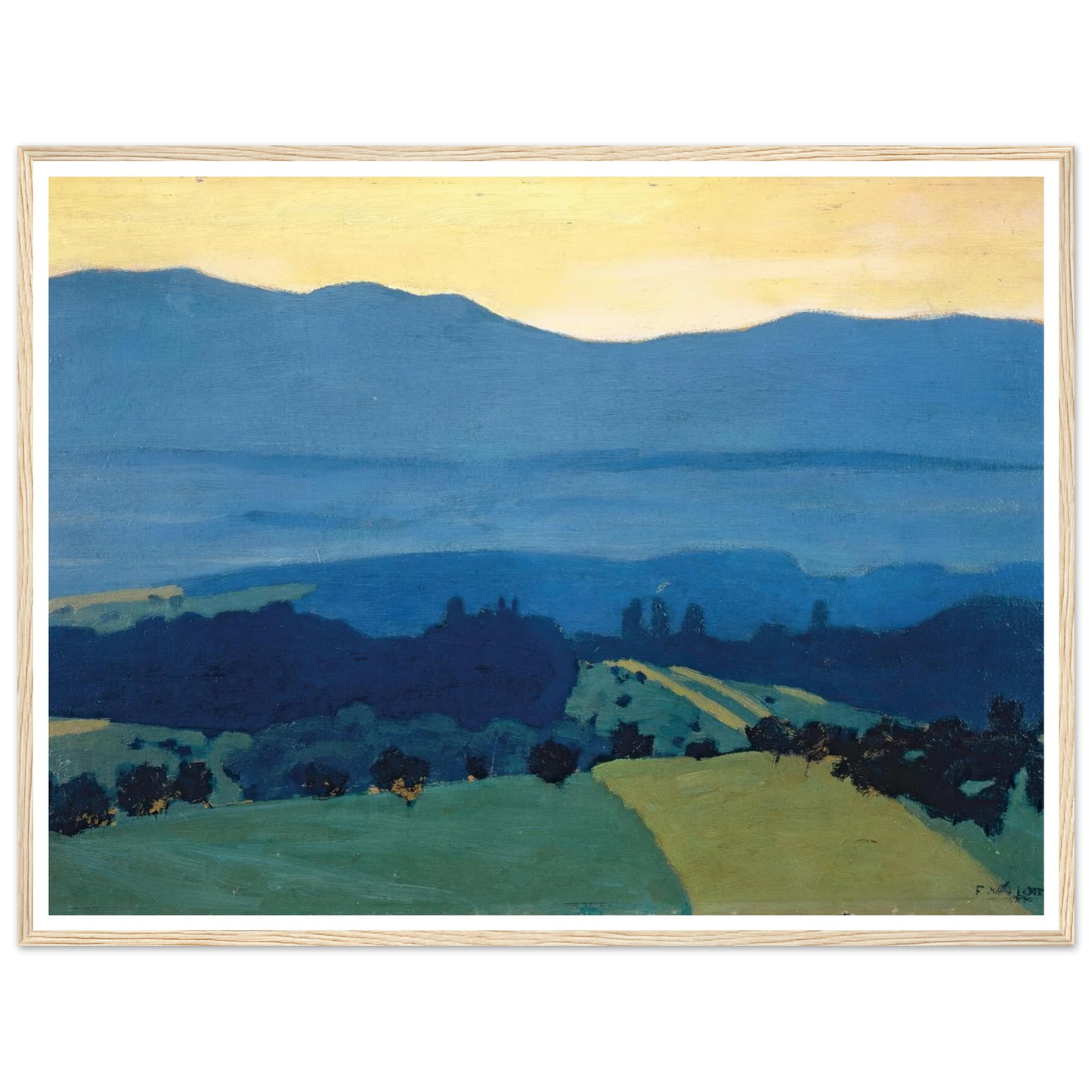 Landscape in the Jura Mountains near Romanel (1900) Art Print | Felix Vallotton-Quipham Collections