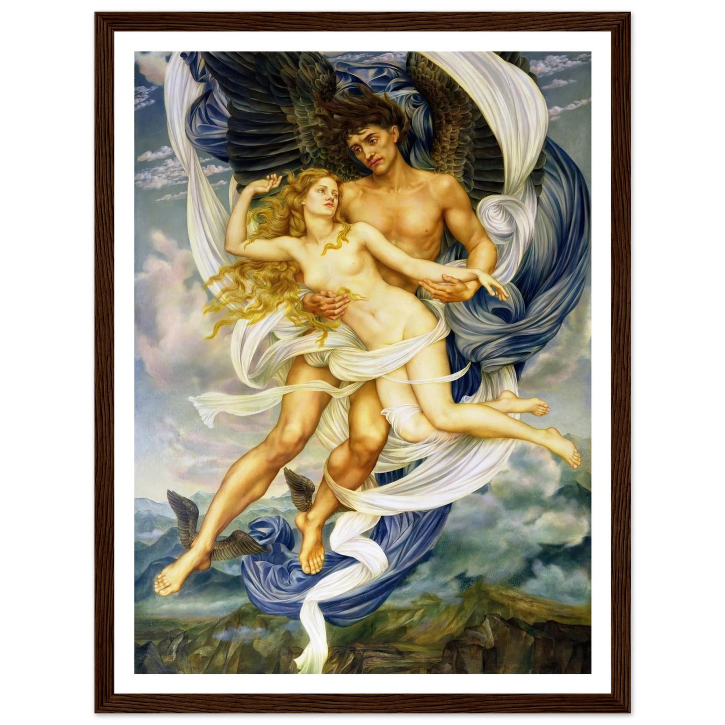 Boreas and Oreithyia (circa 1896) Art Print | Evelyn de Morgan-Quipham Collections