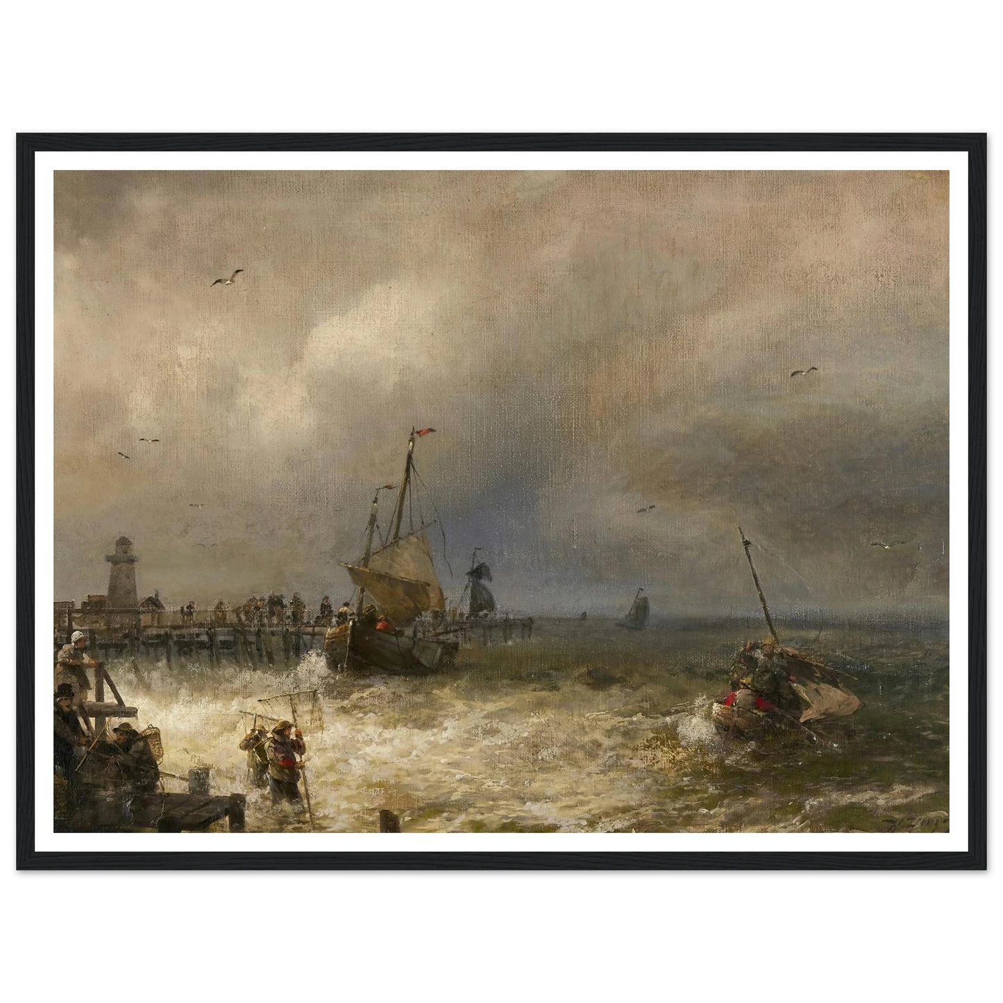 The Return from Fishing Art Print | Hermann Ottomar Herzog-Quipham Collections