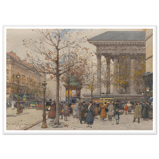 Vue animée de la Madeleine Art Print | Eugene Galien Laloue-Quipham Collections