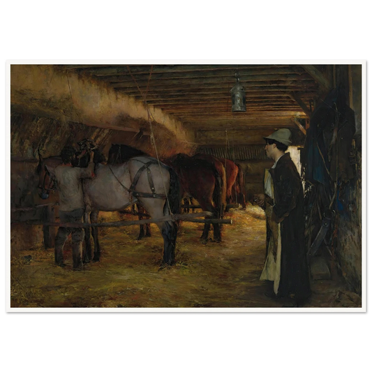 A stable (1883) Art Print | Pascal Adolphe Jean Dagnan Bouveret-Quipham Collections